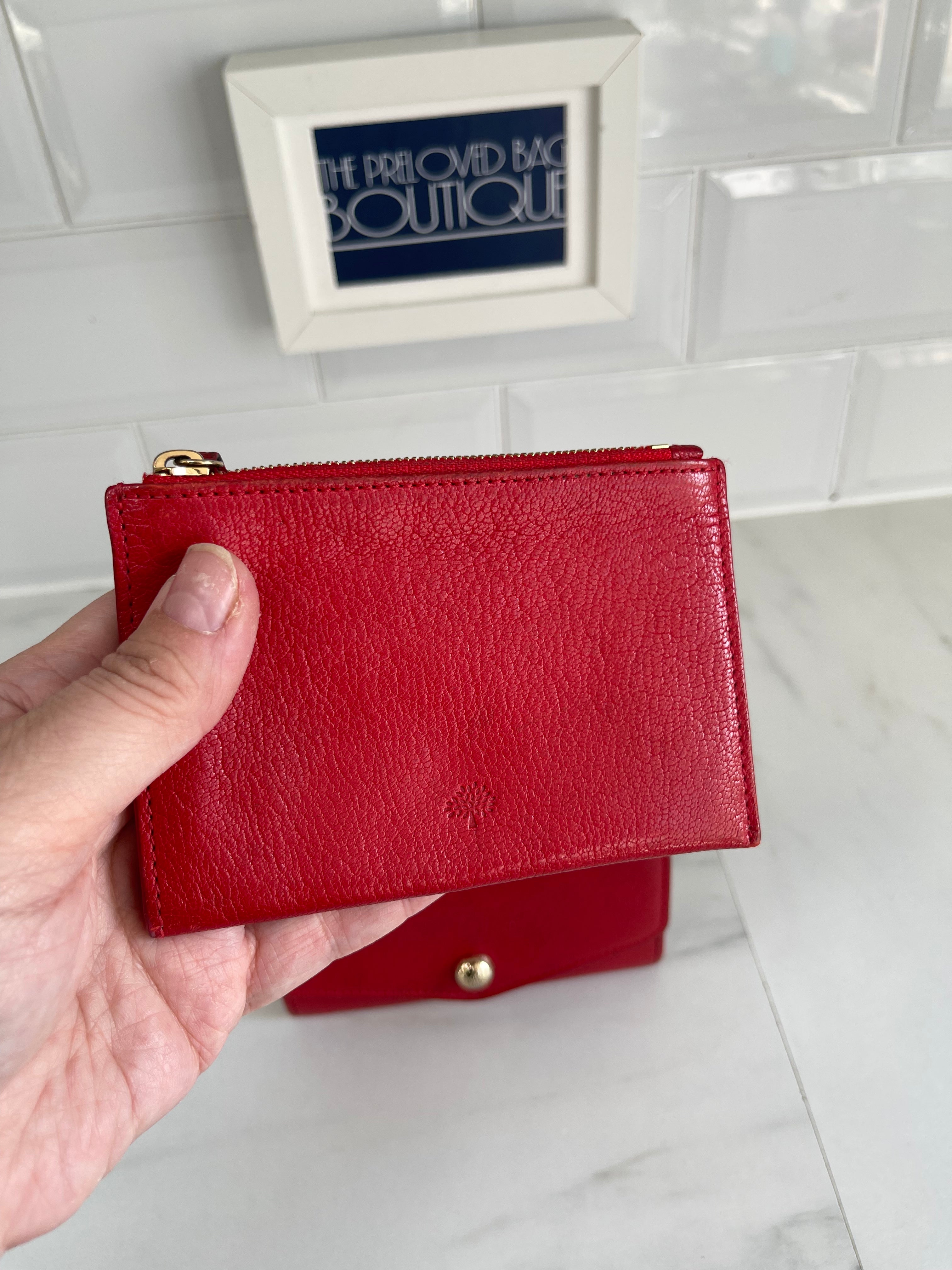 Mulberry Red Mini Lily Leather Crossbody Bag Pony-style calfskin ref.321146  - Joli Closet