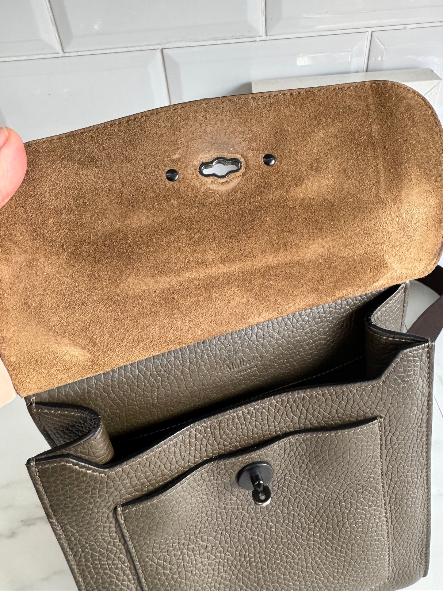Mulberry Small Antony - Dark Palm