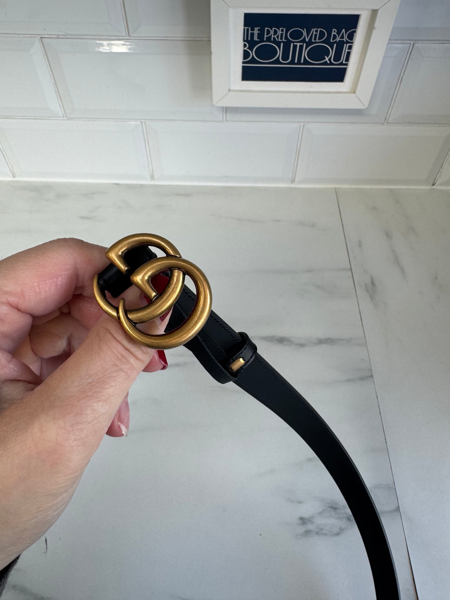 Gucci Slim Belt - Black