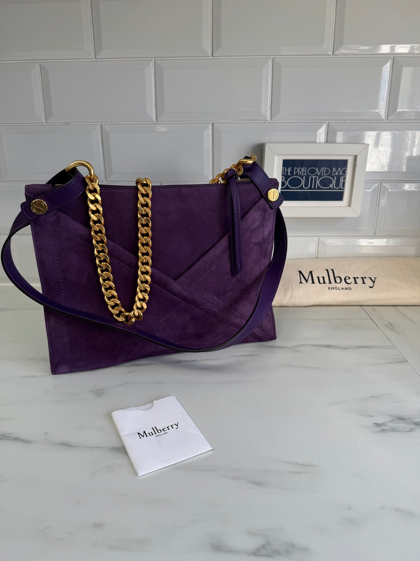 Mulberry M Zipped Pouch - Amethyst