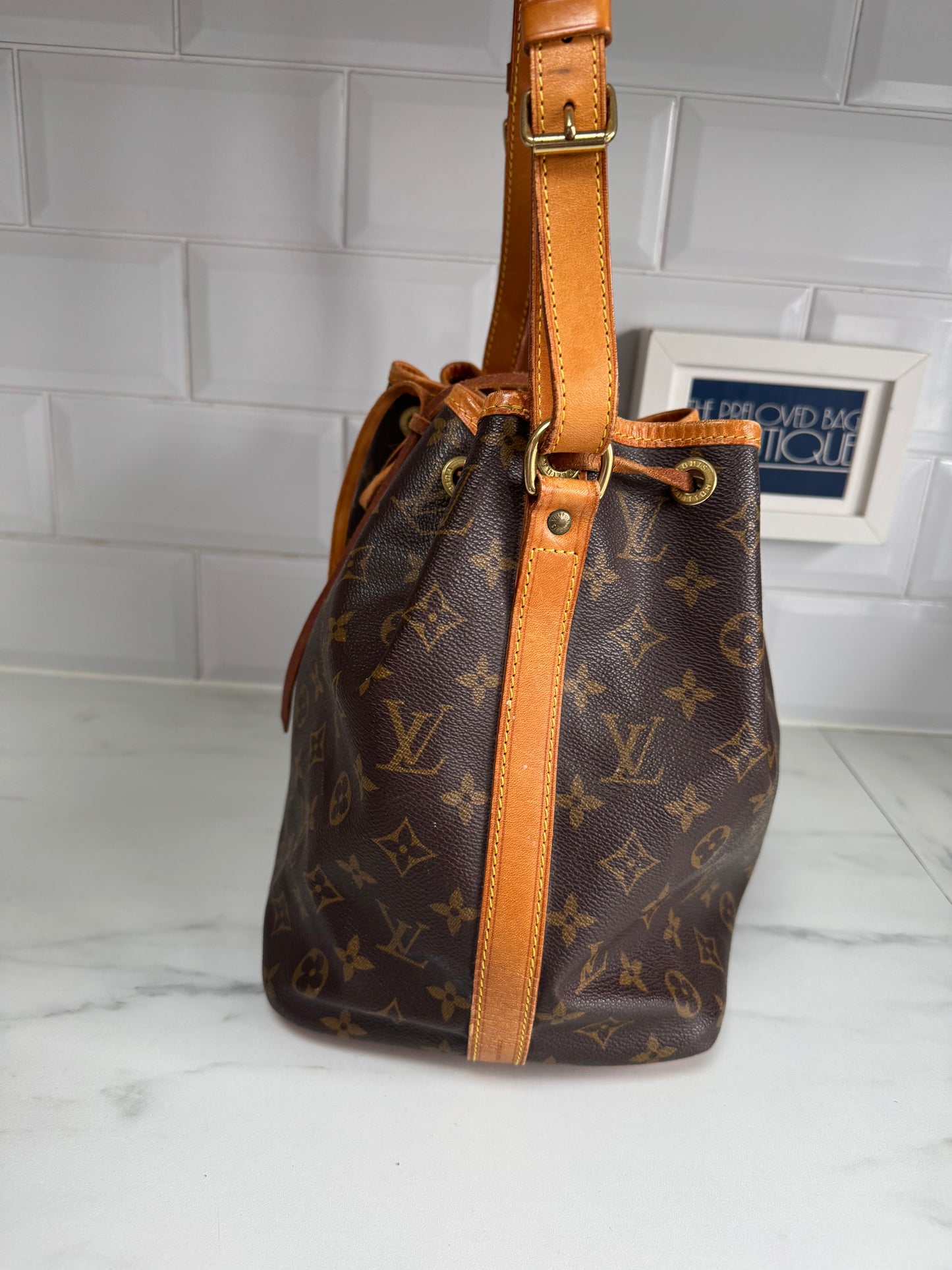 Louis Vuitton Petit Noe Bucket Bag - Monogram Brown