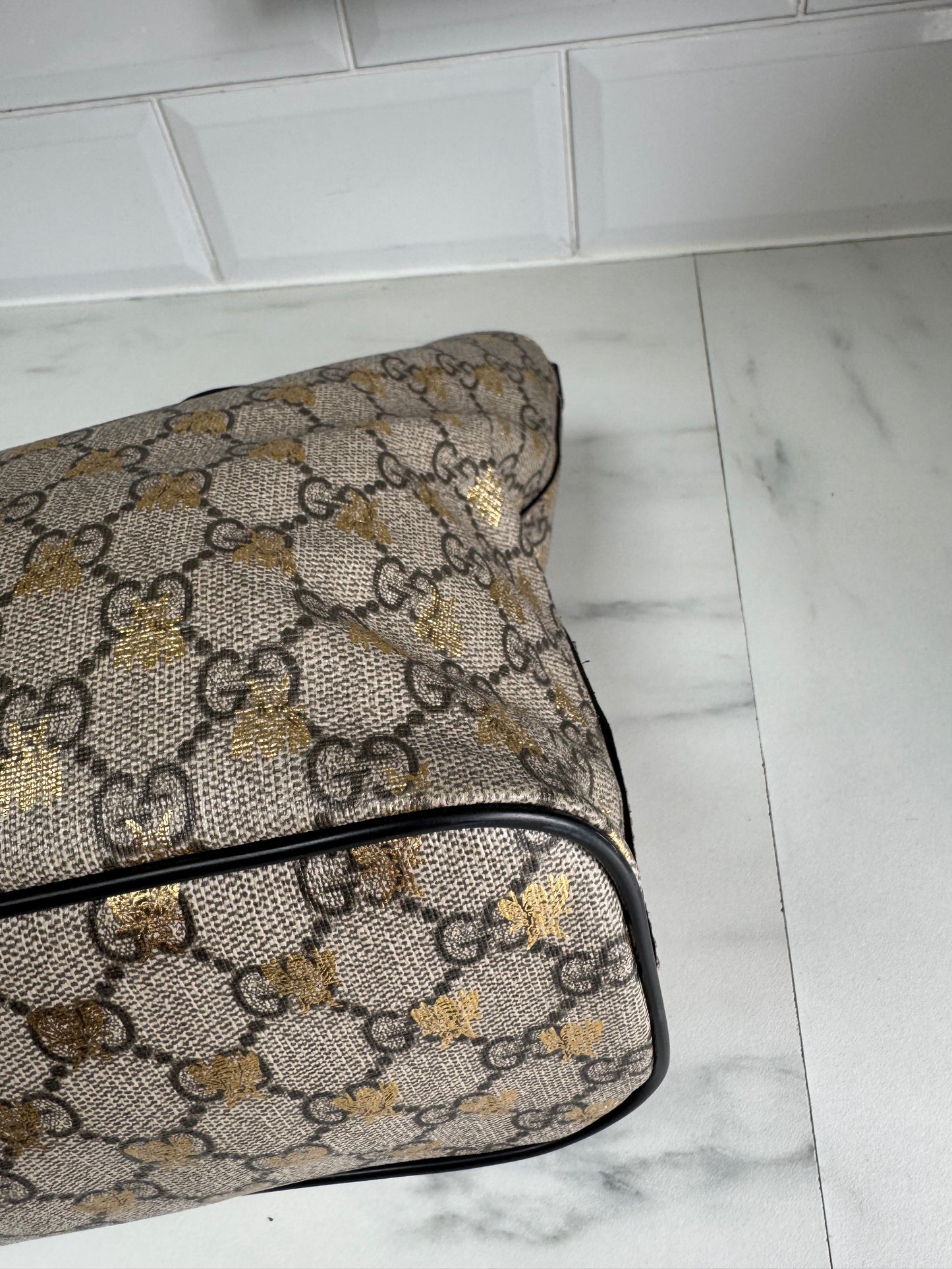 Gucci Supreme Bees Small Ltd Edition Cross Body Tote  - Grey