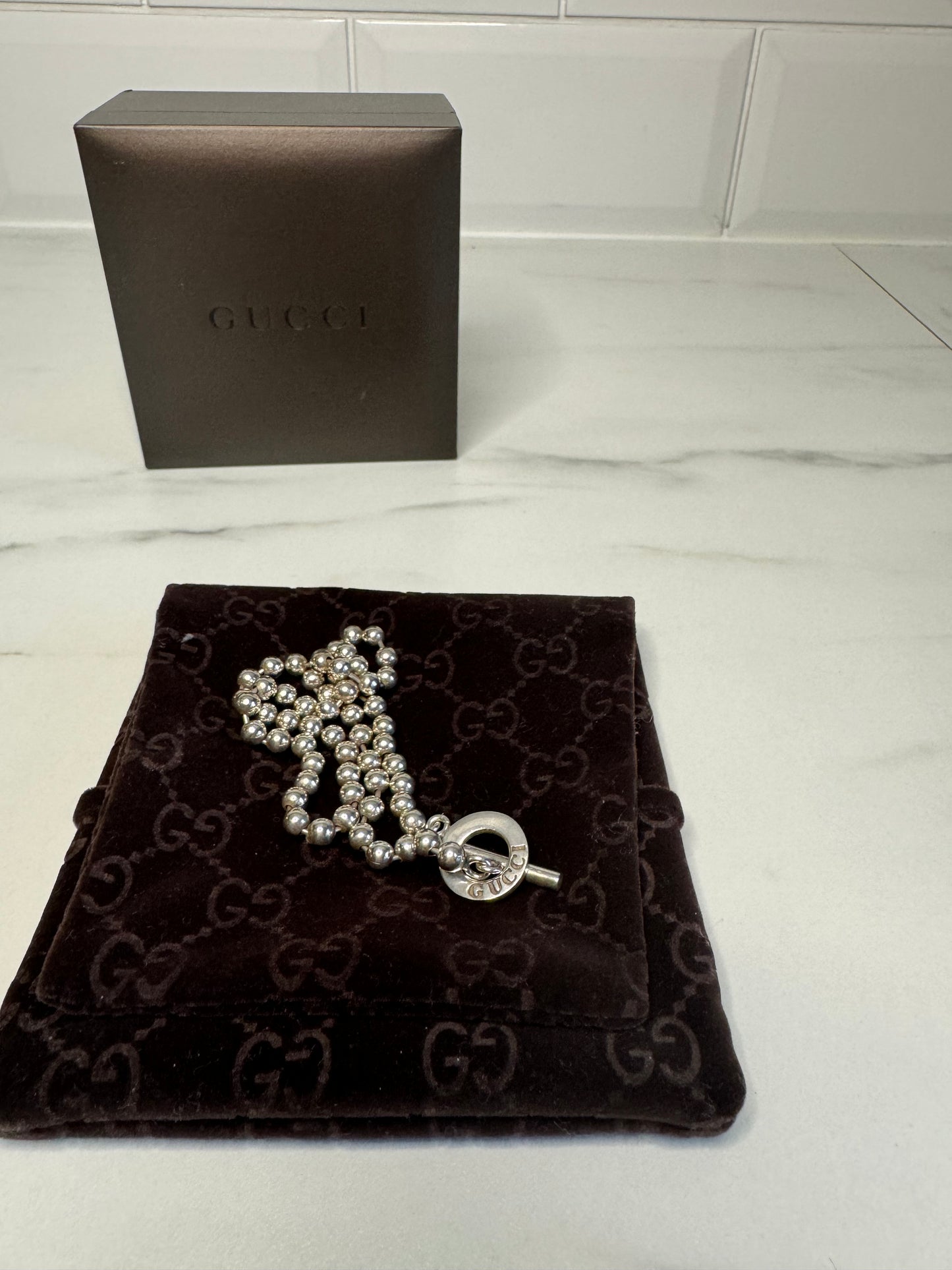 Gucci Boulle Necklace