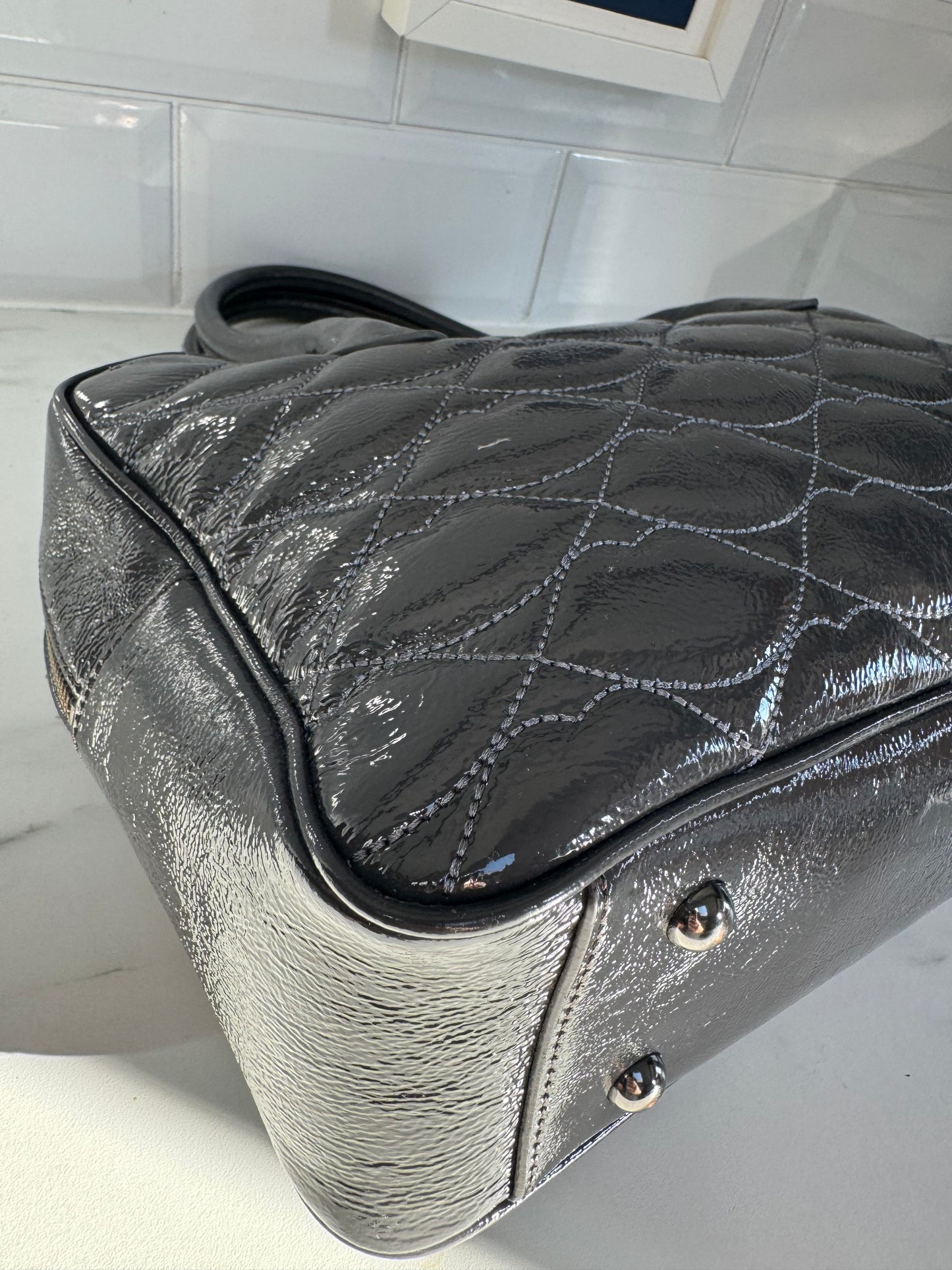 Lulu Guinness “Lips” Jenny Tote - Grey