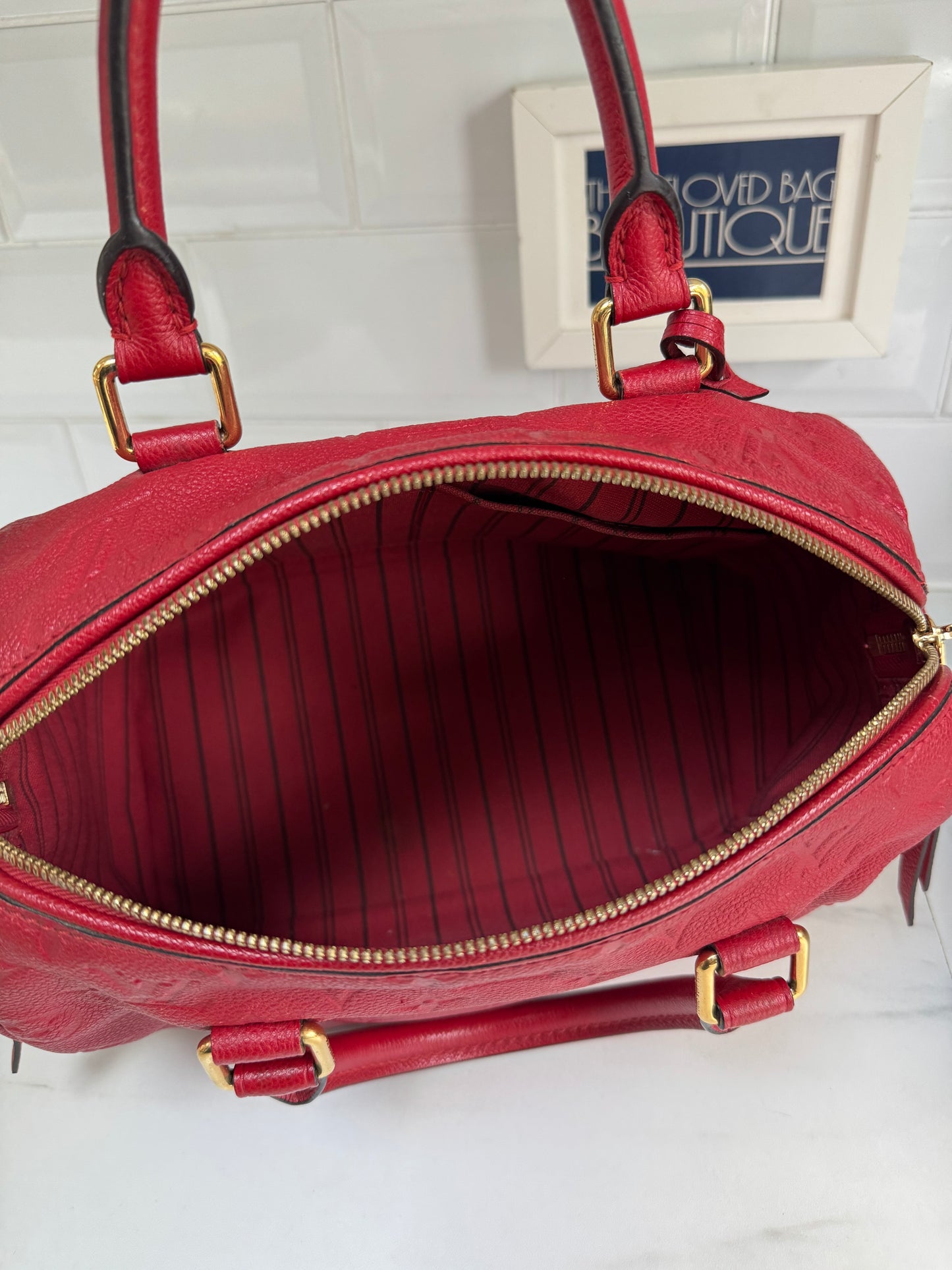 Louis Vuitton Speedy 25 Bandouliere - Red Emperiente