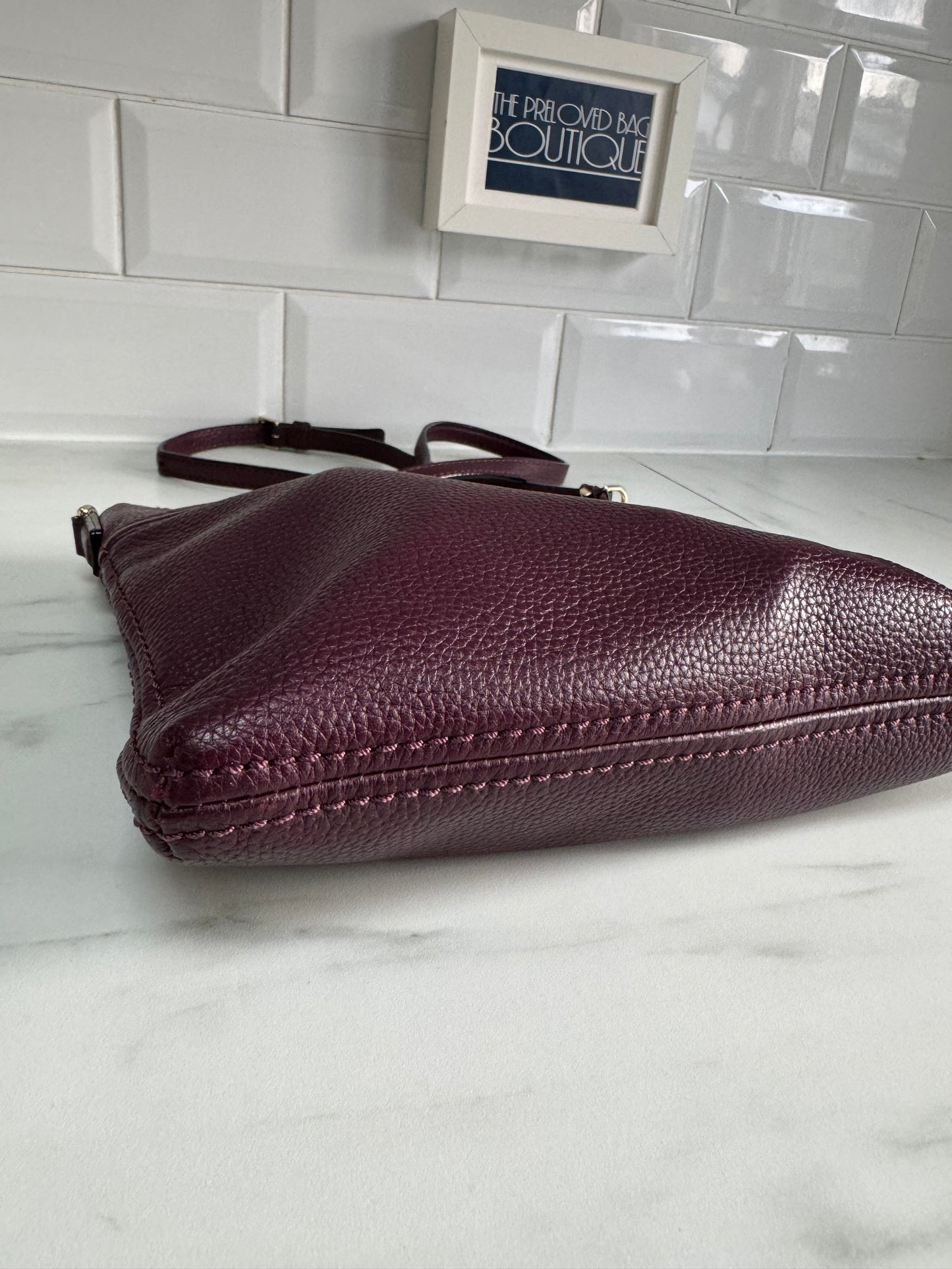 Kate Spade Crossbody Messenger Bag - Burgundy