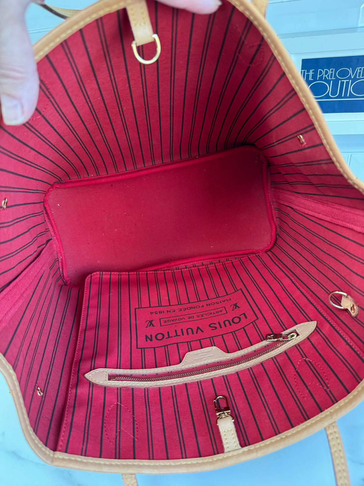 Louis Vuitton MM Neverfull & Pouch- Monogram Cerises