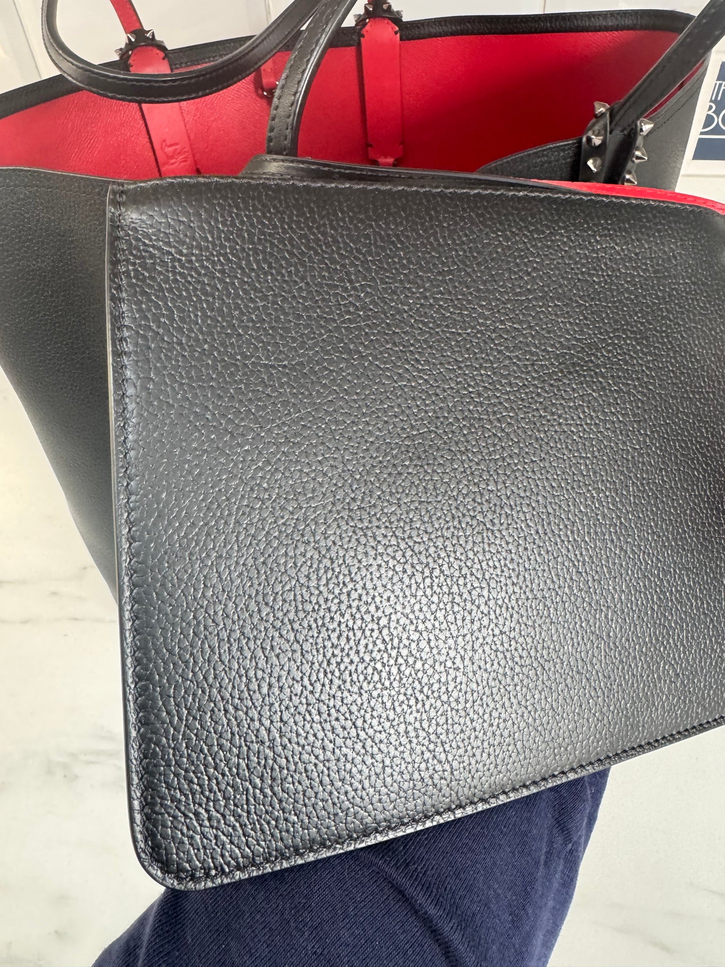 Christian Louboutin Cabata Tote - Black and Red