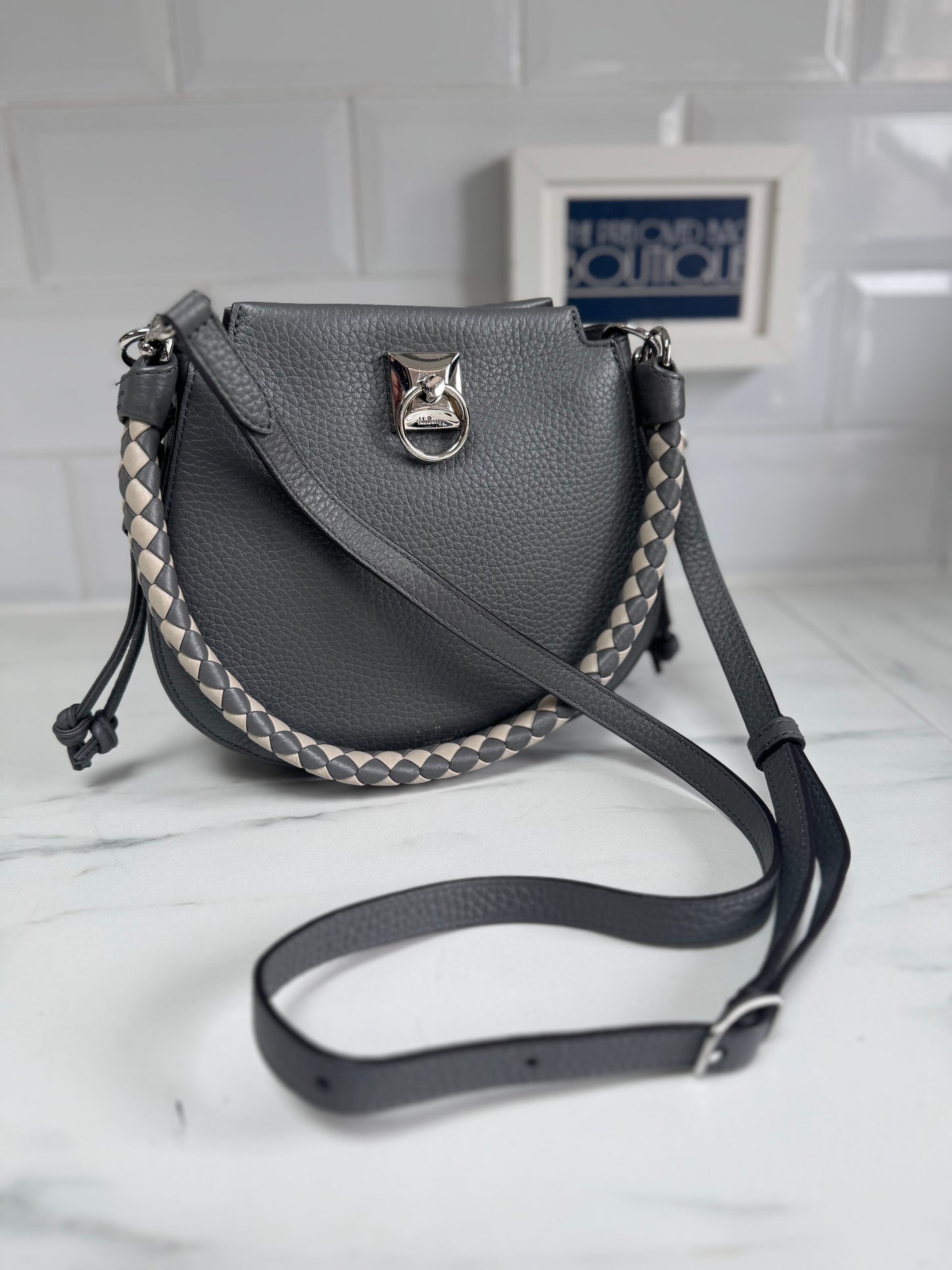 Mulberry Mini Iris Hobo - Charcoal