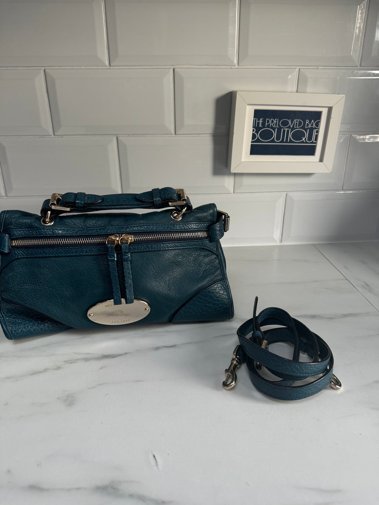 Mulberry Small Taylor - Petrol Blue