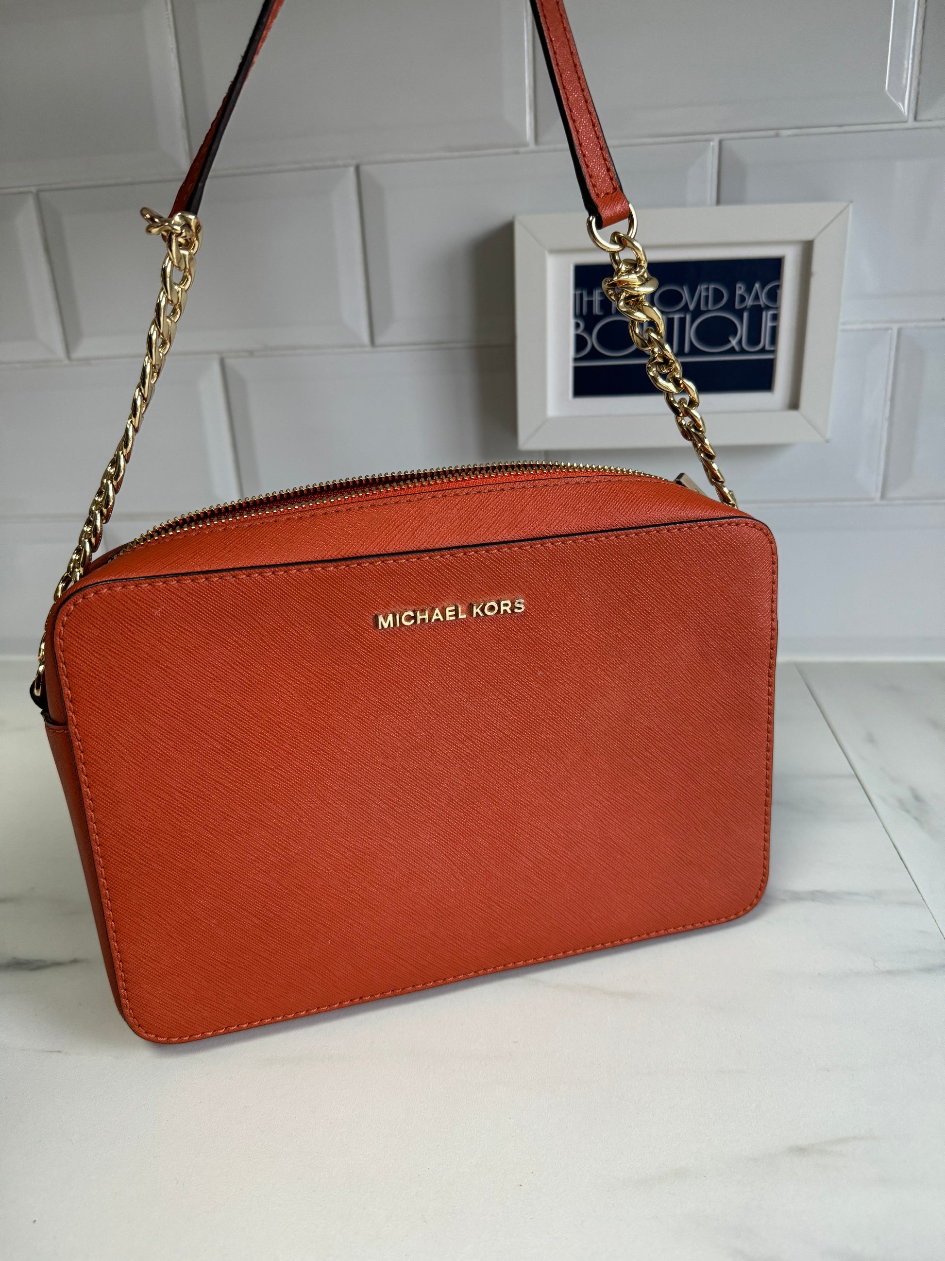 Michael kors jet set 2025 crossbody red