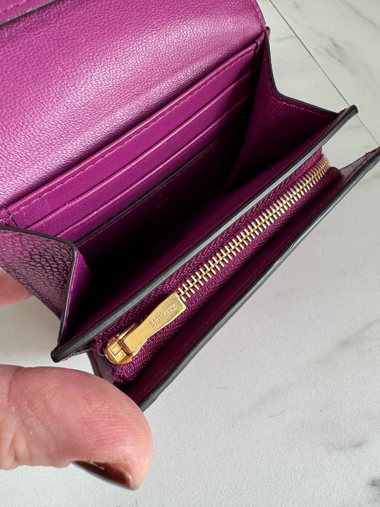 Mulberry Small Continental French Purse/Wallet - Violet