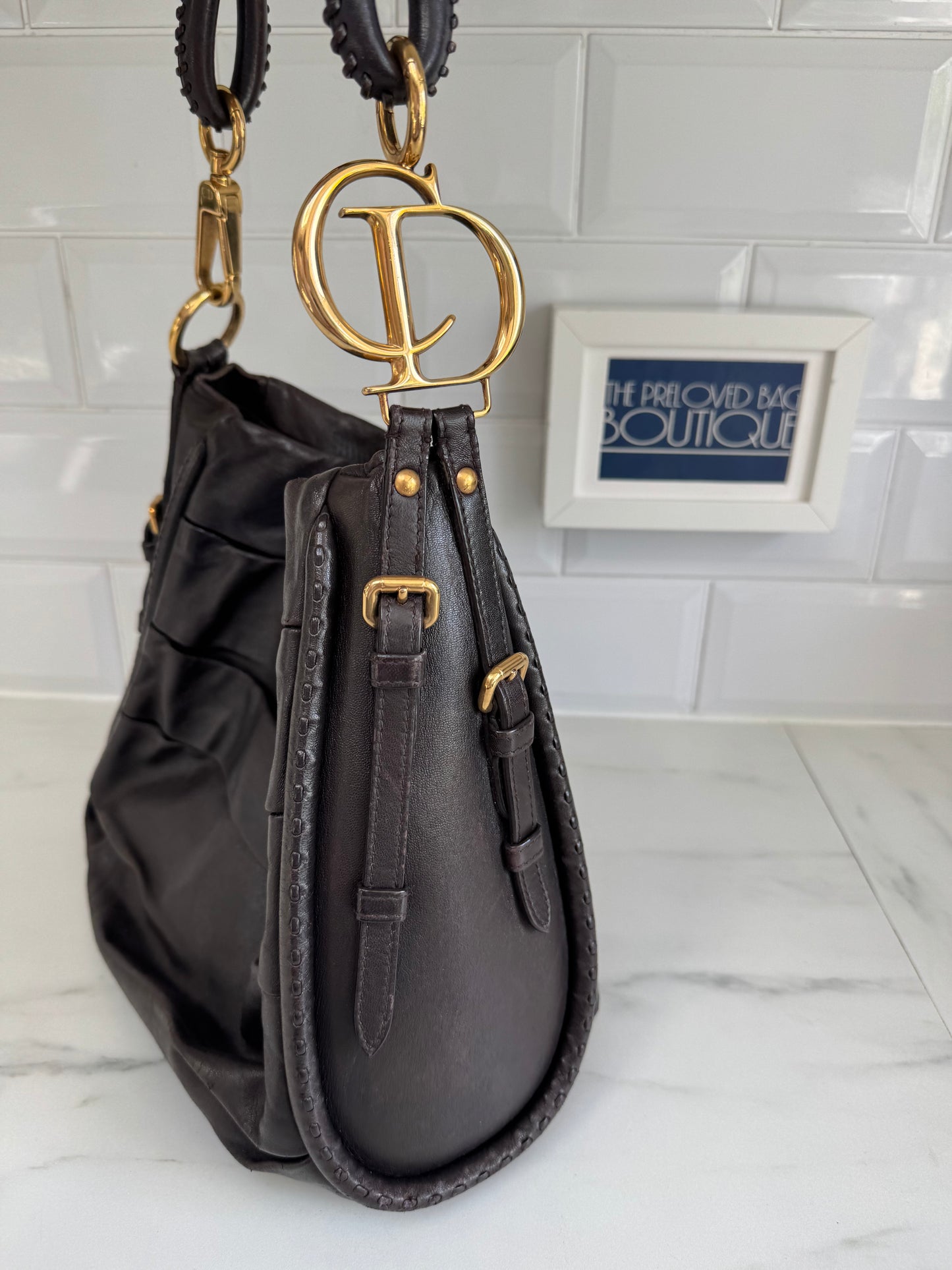 Christian Dior Libertine Hobo - Chocolate Brown
