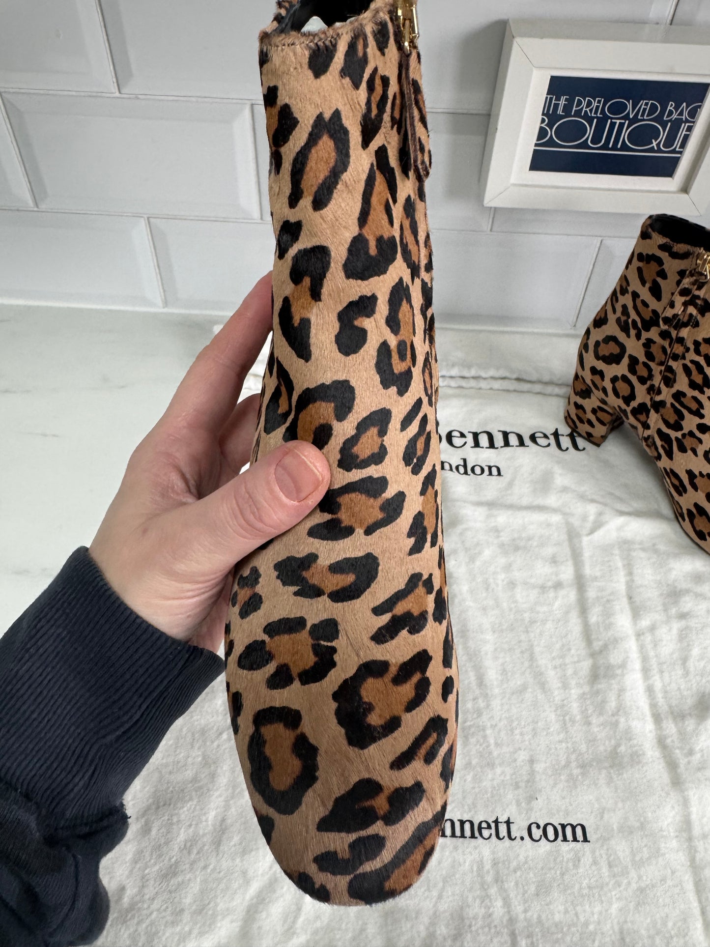LK Bennett Simi Ankle Boots - Leopard Print