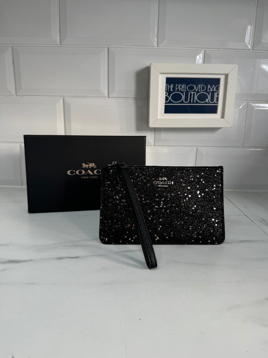 Coach wristlet pouch - Black glitter