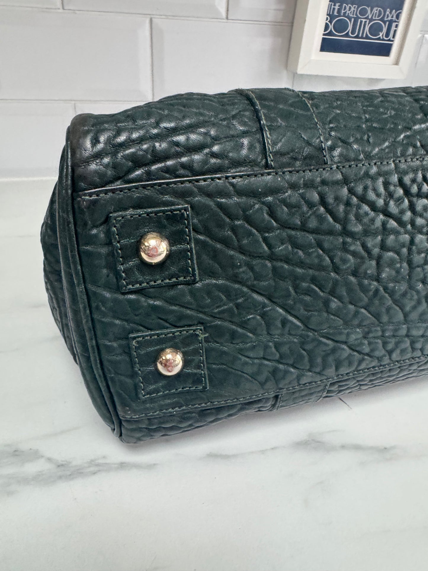 Mulberry Bayswater in Shrunken Calf - Forest Green