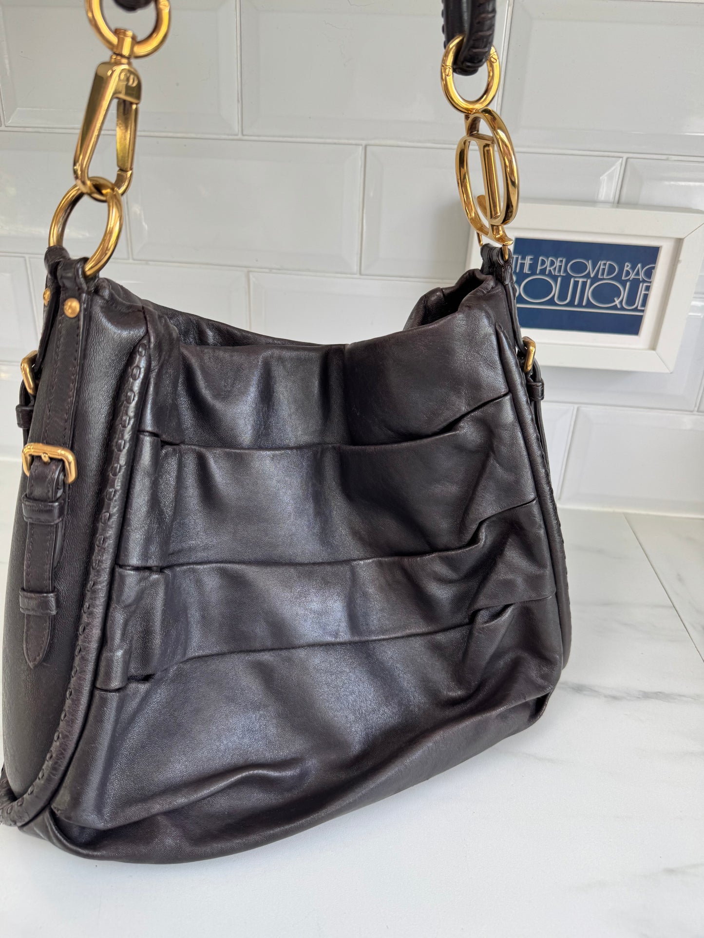 Christian Dior Libertine Hobo - Chocolate Brown