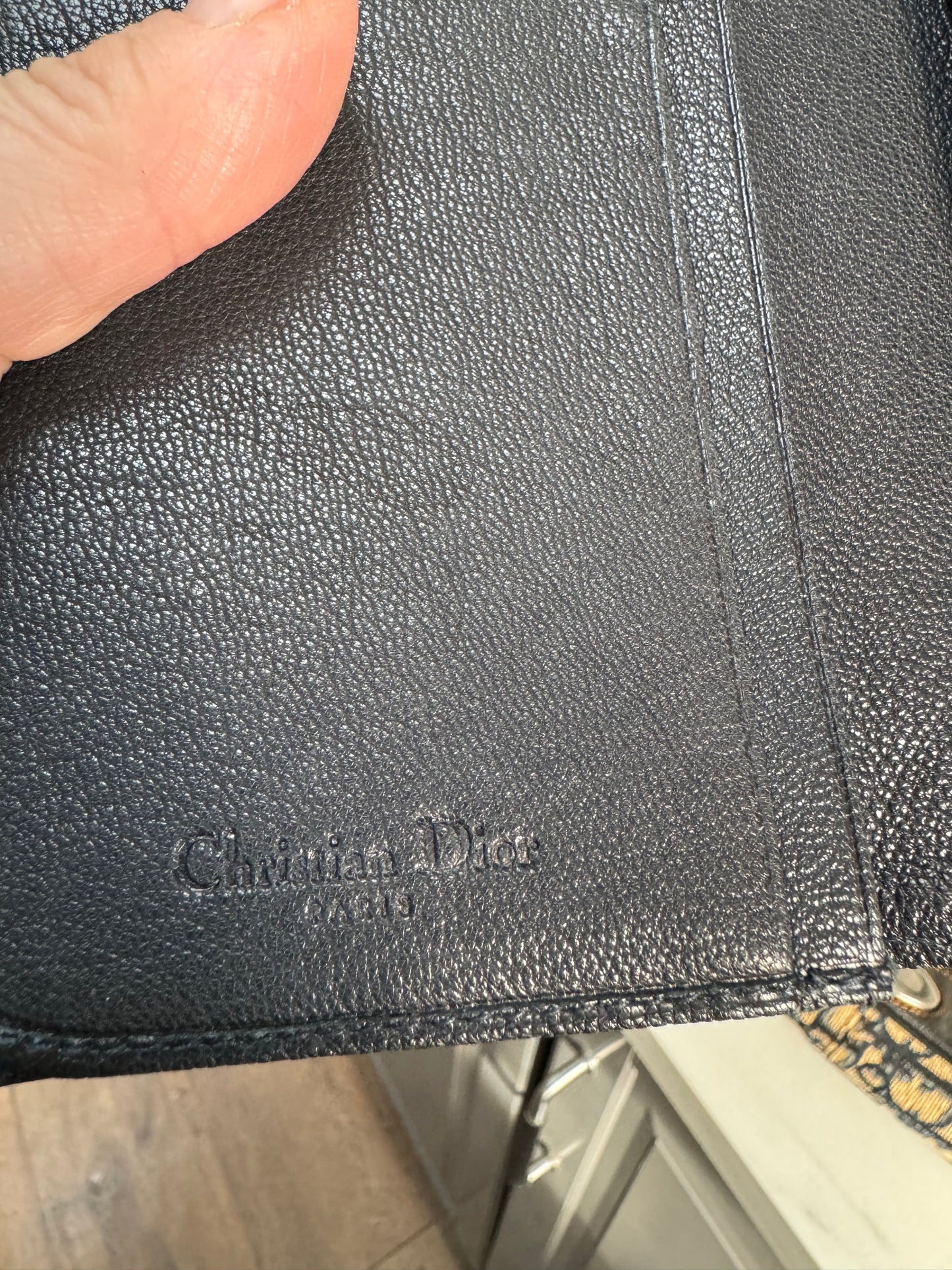 Christian Dior Trotter Jacquard Purse - Navy