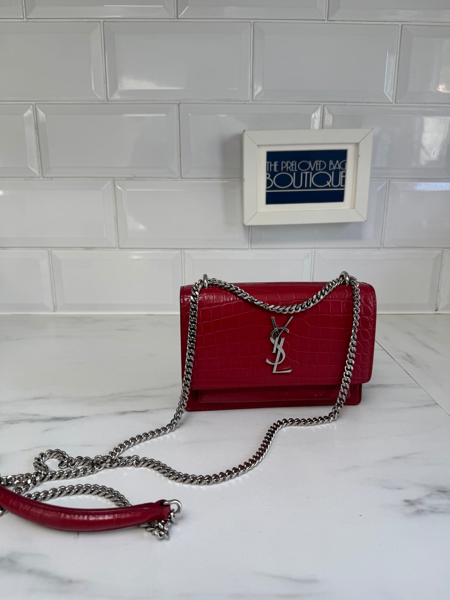 Saint Laurent Mini Sunset - Red