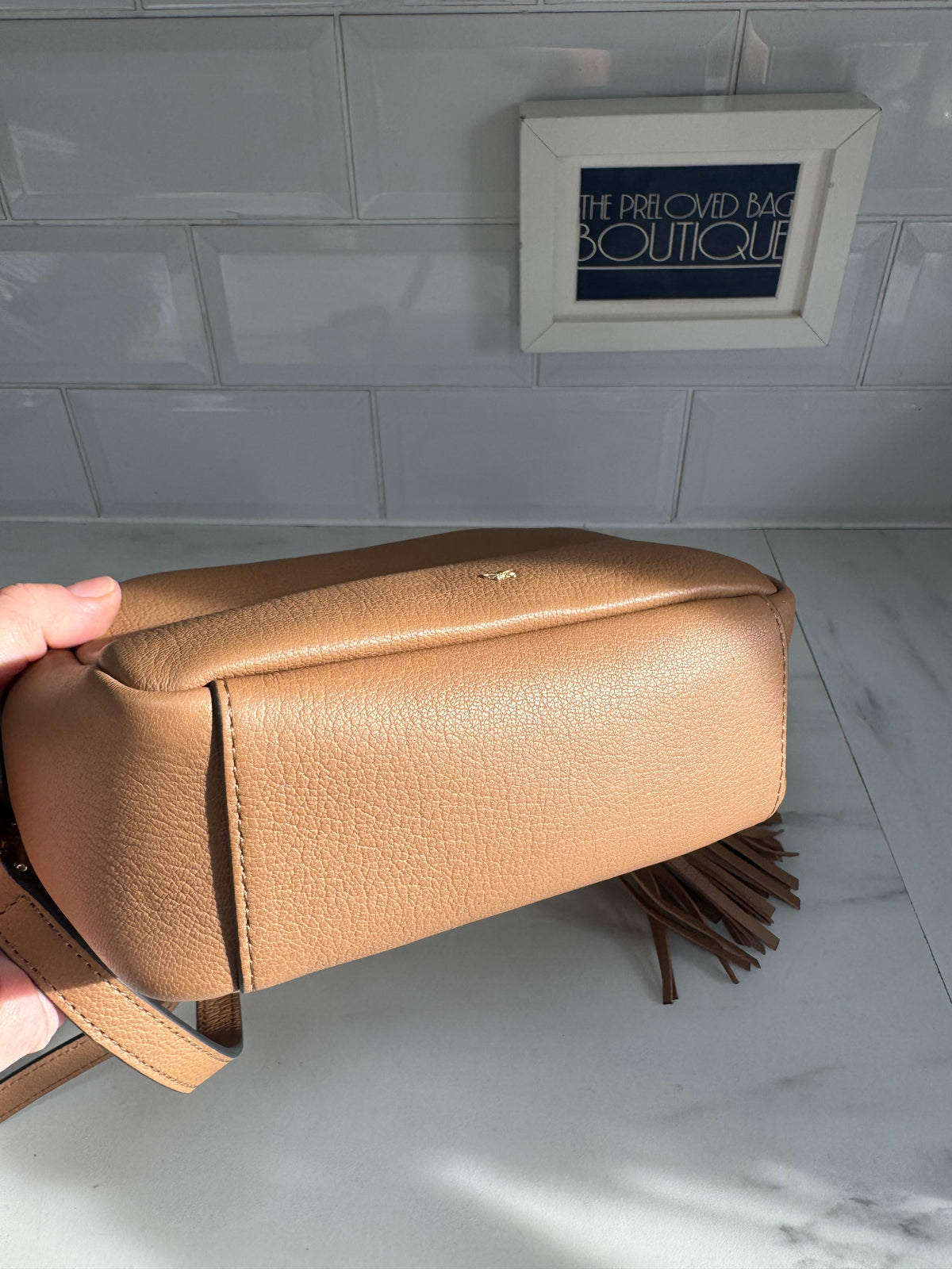Anya Hindmarch Neeson Tassel Camera Bag - Burnt Sugar