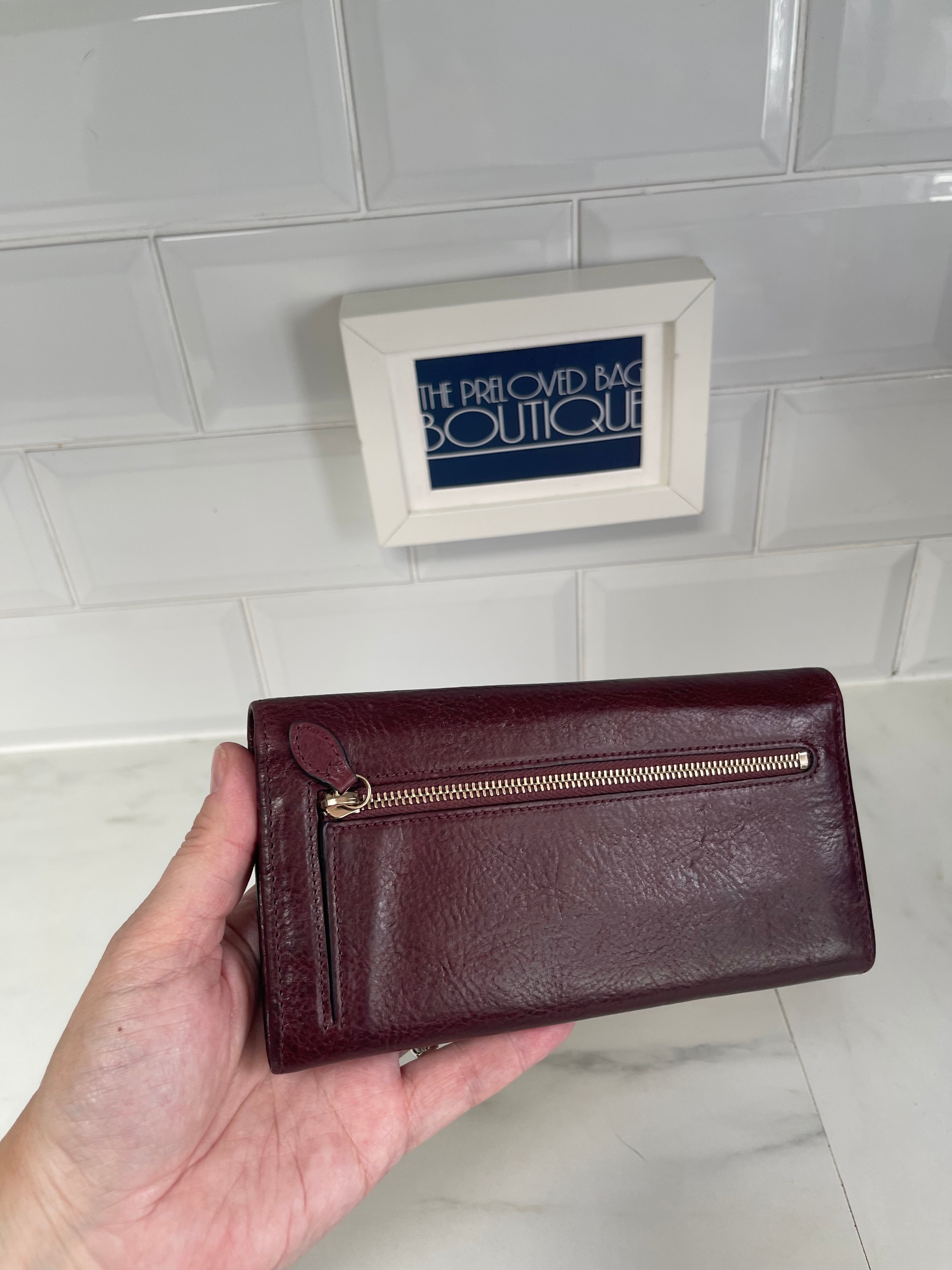 Mulberry oxblood card discount holder