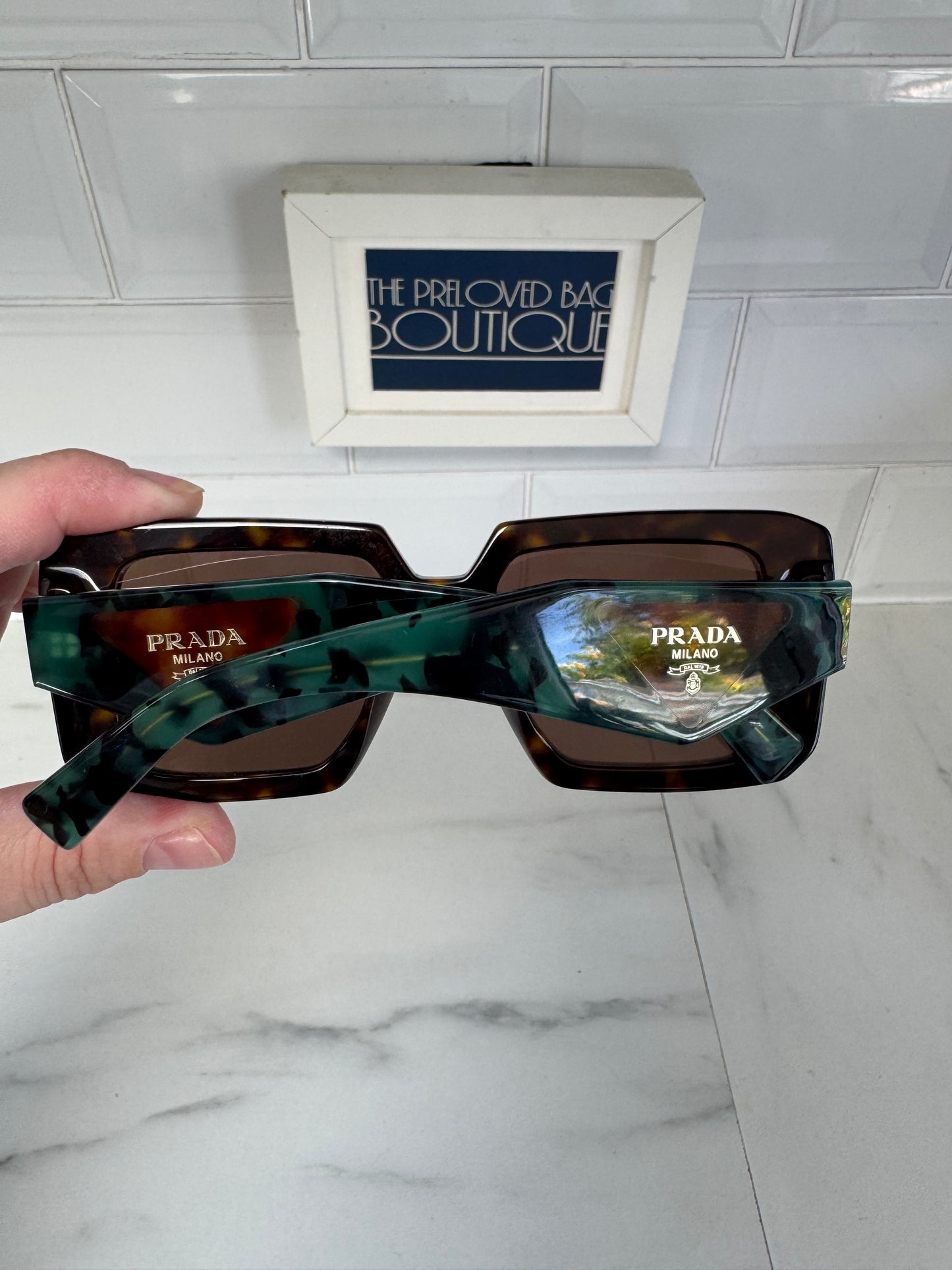 Prada PR23YS Sunglasses - Black and Green