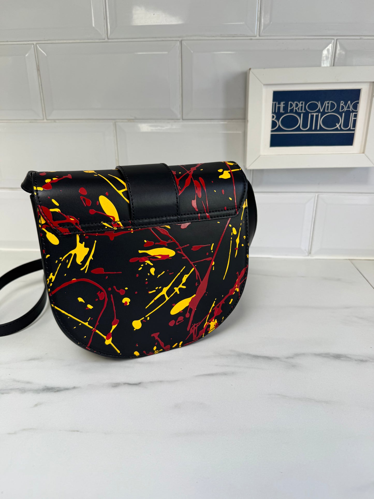 Vivienne Westwood Alex Saddle Bag - Black, Yellow, Red