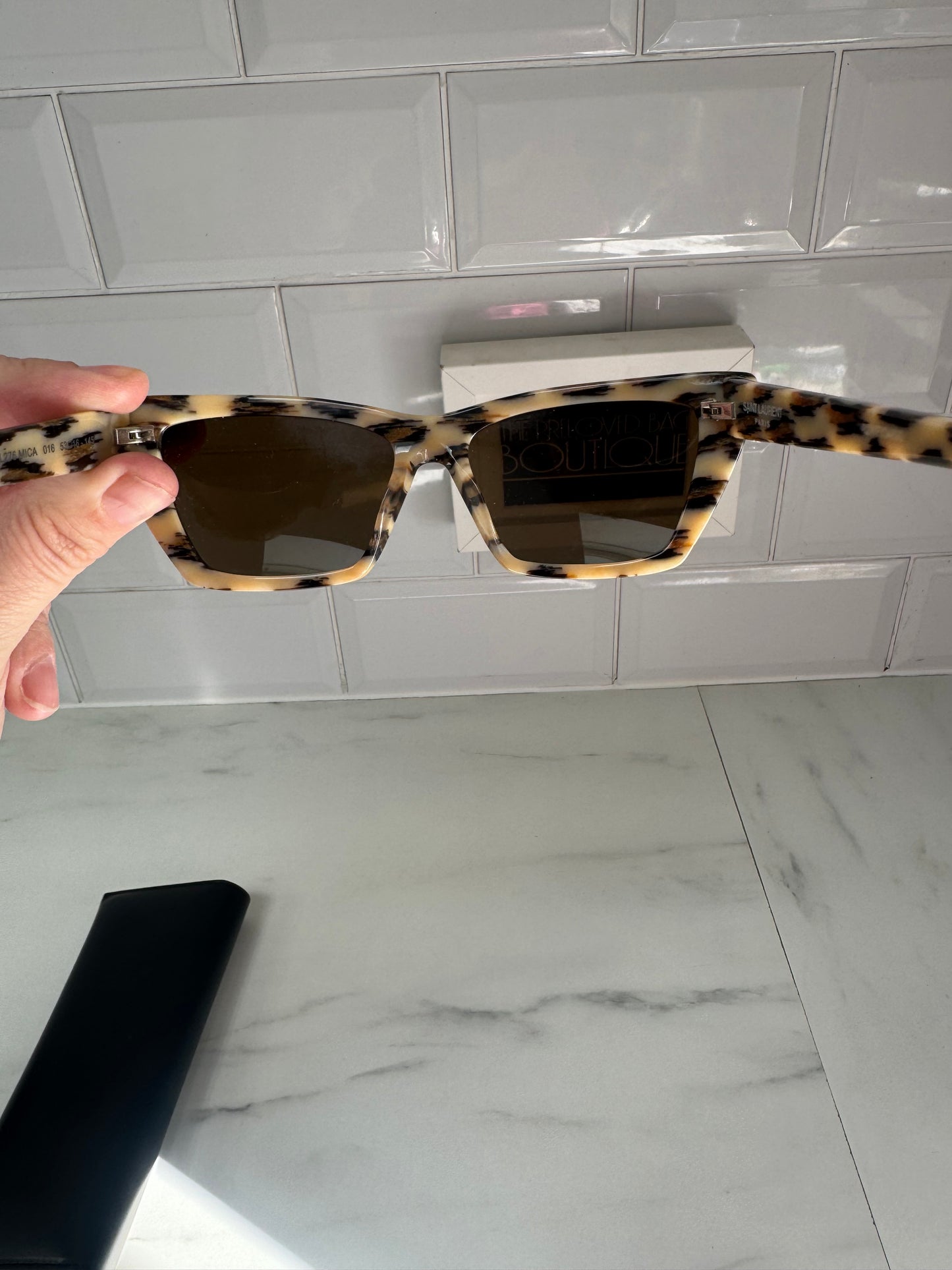 Saint Laurent Deville Sunglasses - Ivory & Bronze