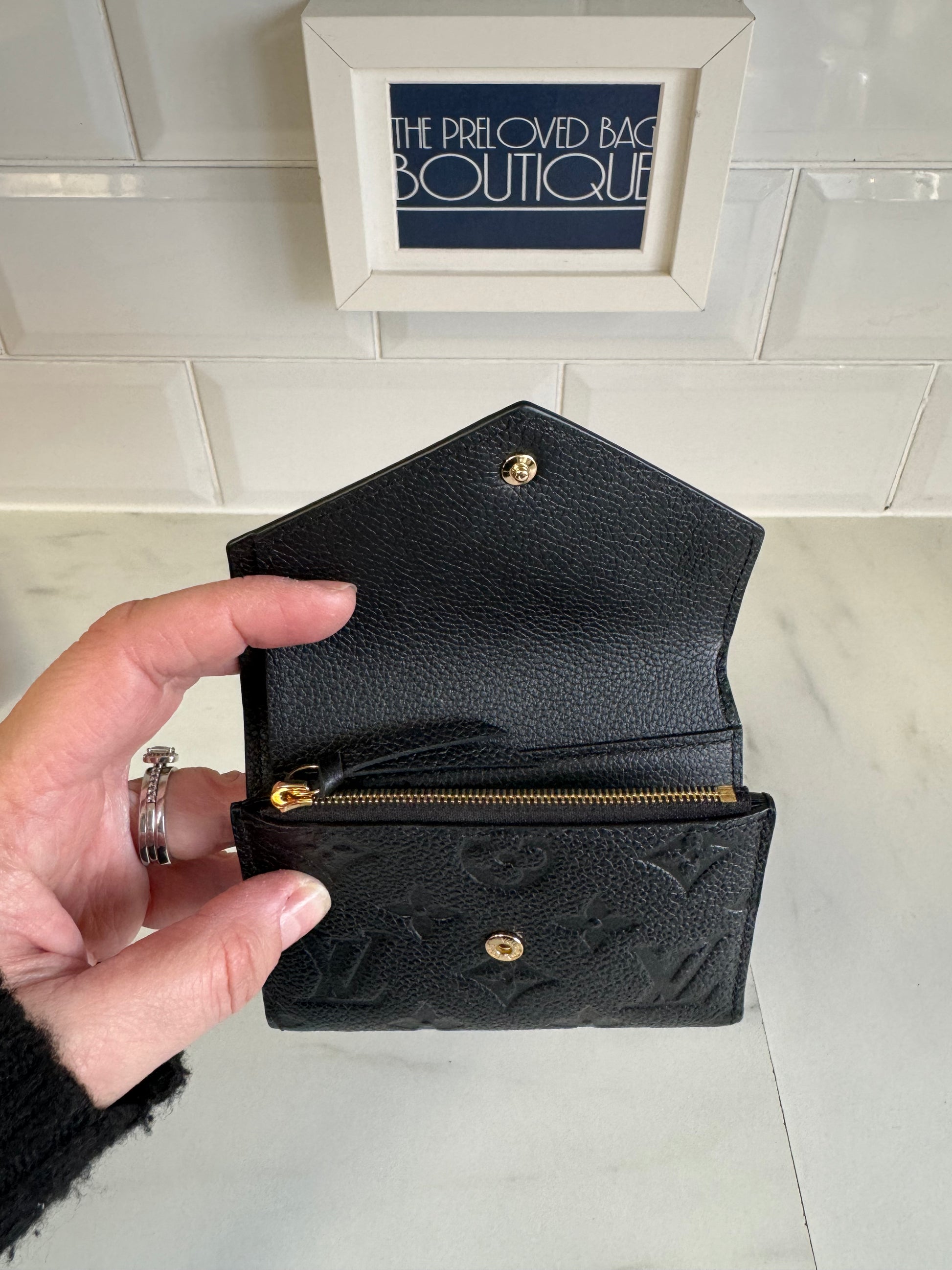 Louis Vuitton Zoe Wallet Emperiente Black The Preloved Bag