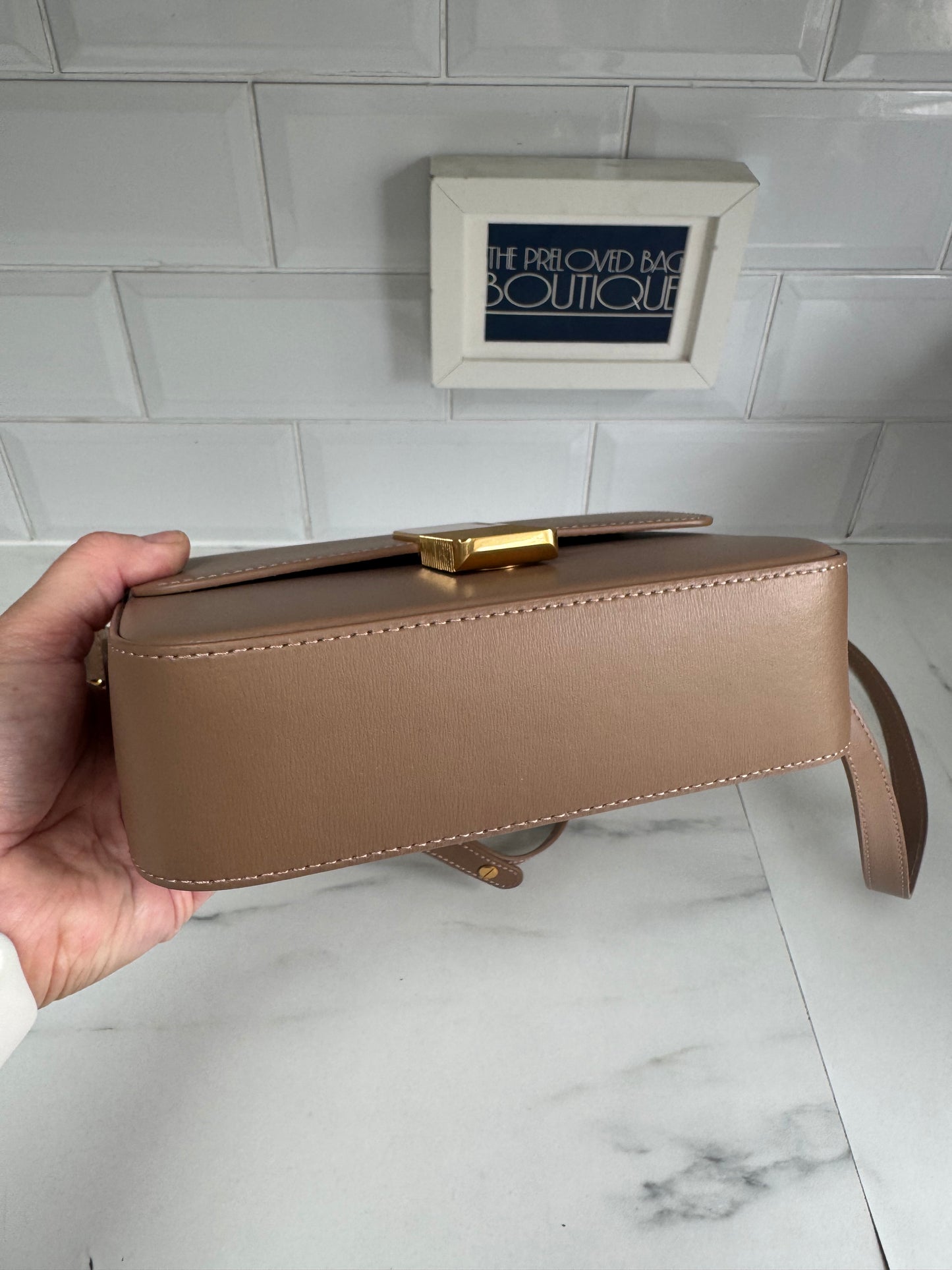 Ateliers Auguste Mini Monceau gold Edition - taupe box leather