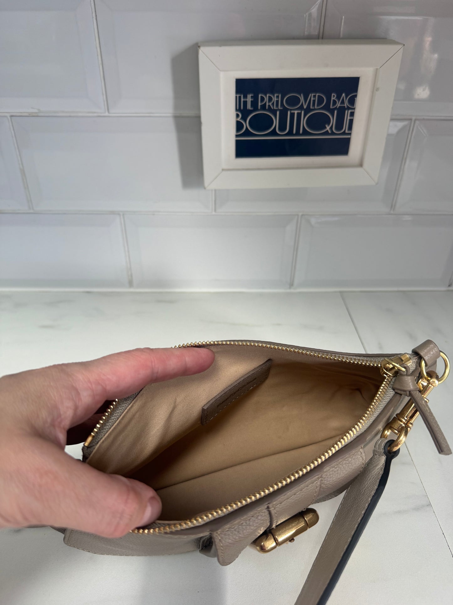 Chloè Lesley Baguette Saddle Bag - Motty Grey