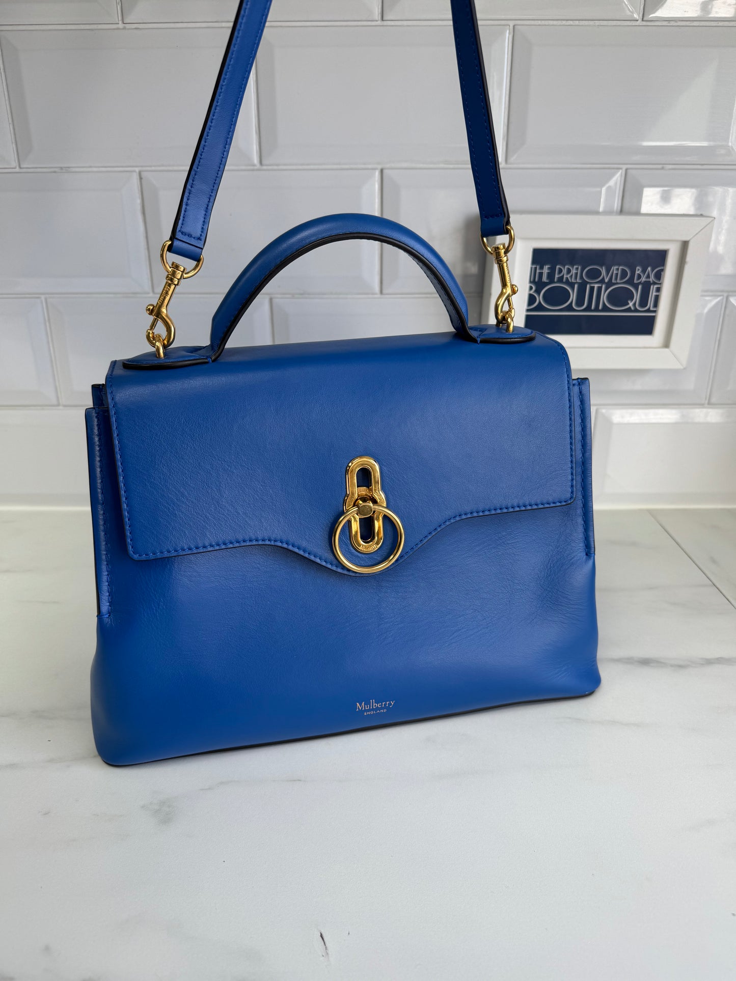 Mulberry Small Seaton - Porcelain Blue