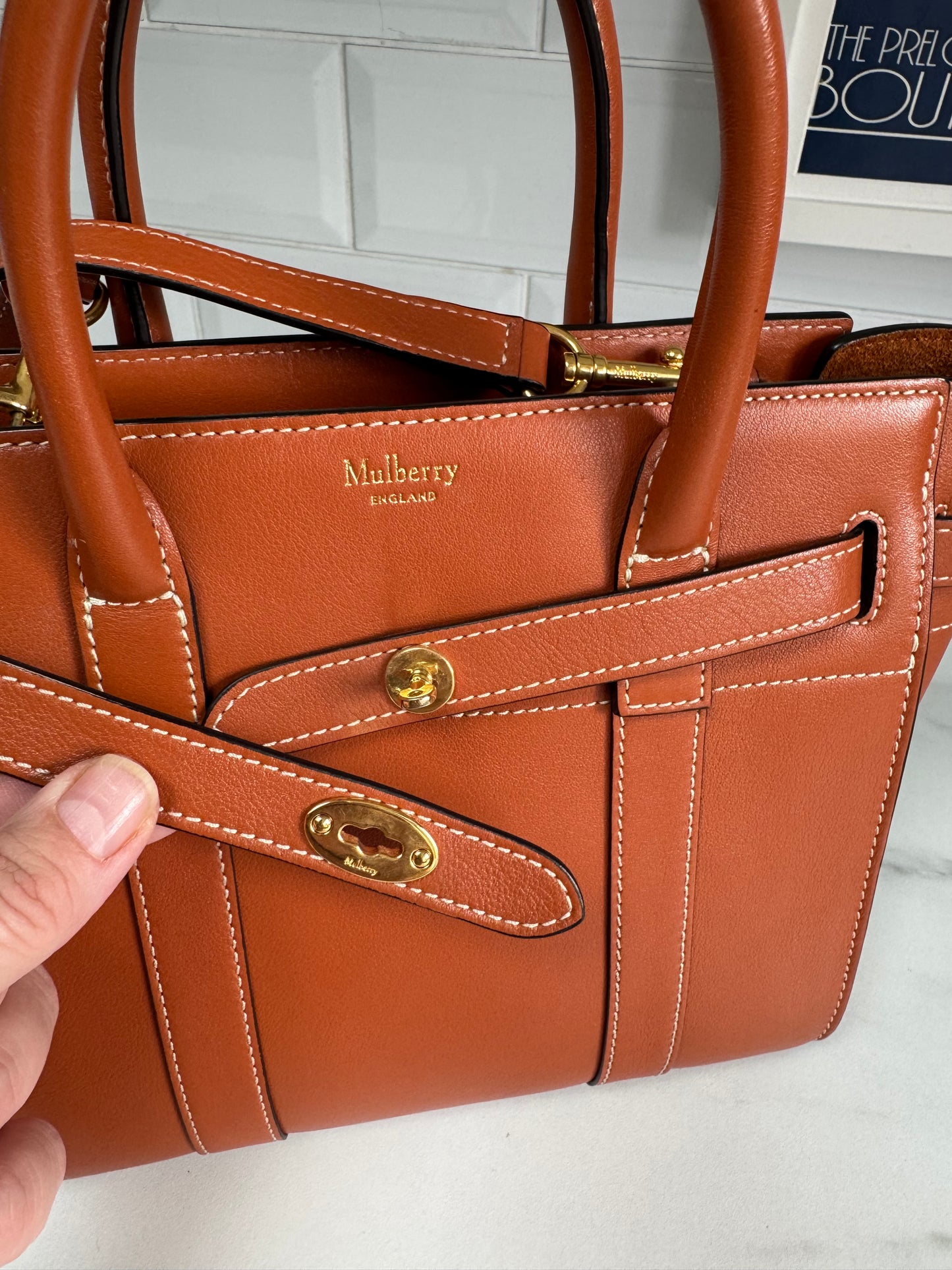 Mulberry Small Zipped Bayswater - Rust