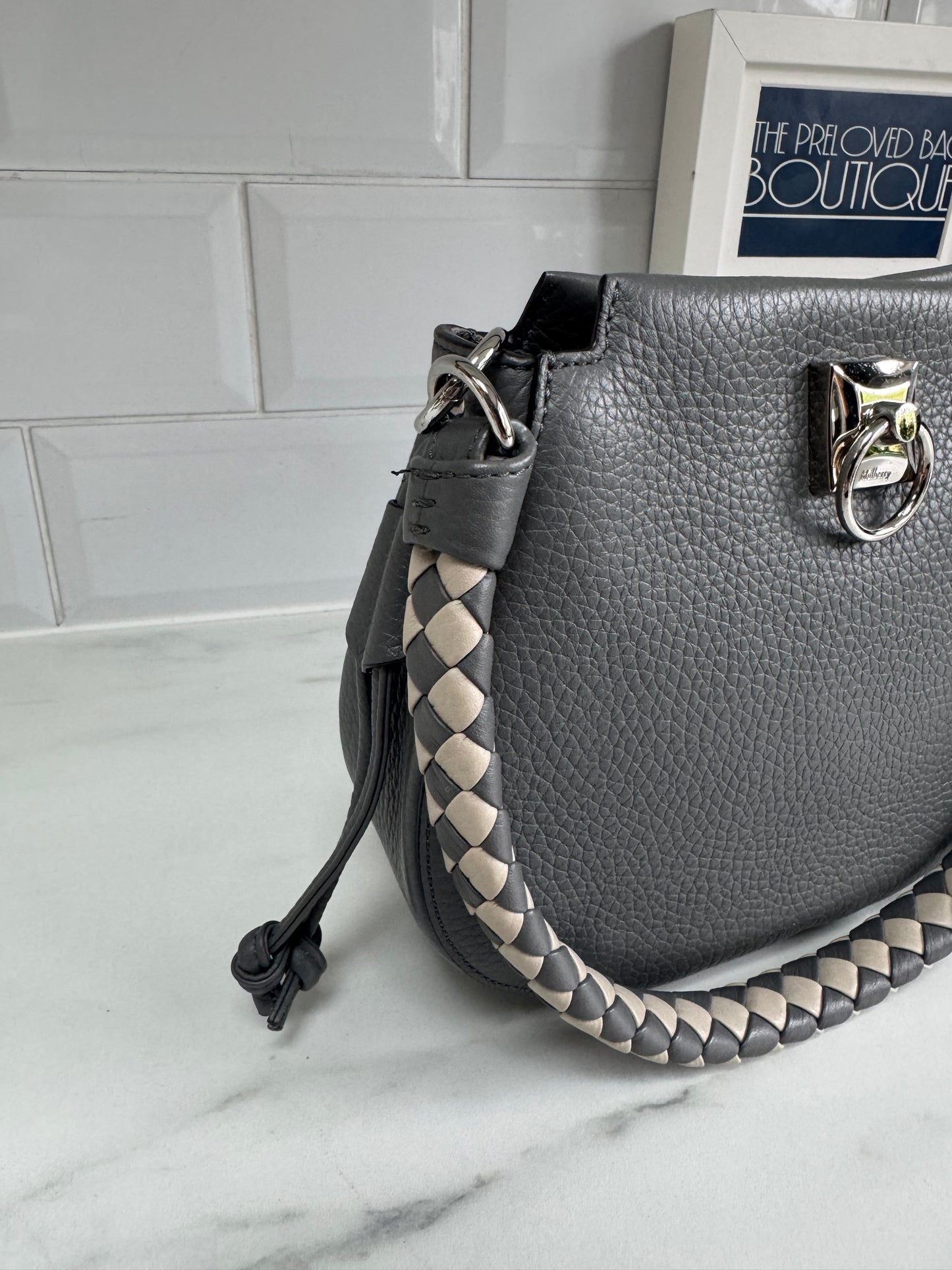 Mulberry Mini Iris Hobo - Charcoal