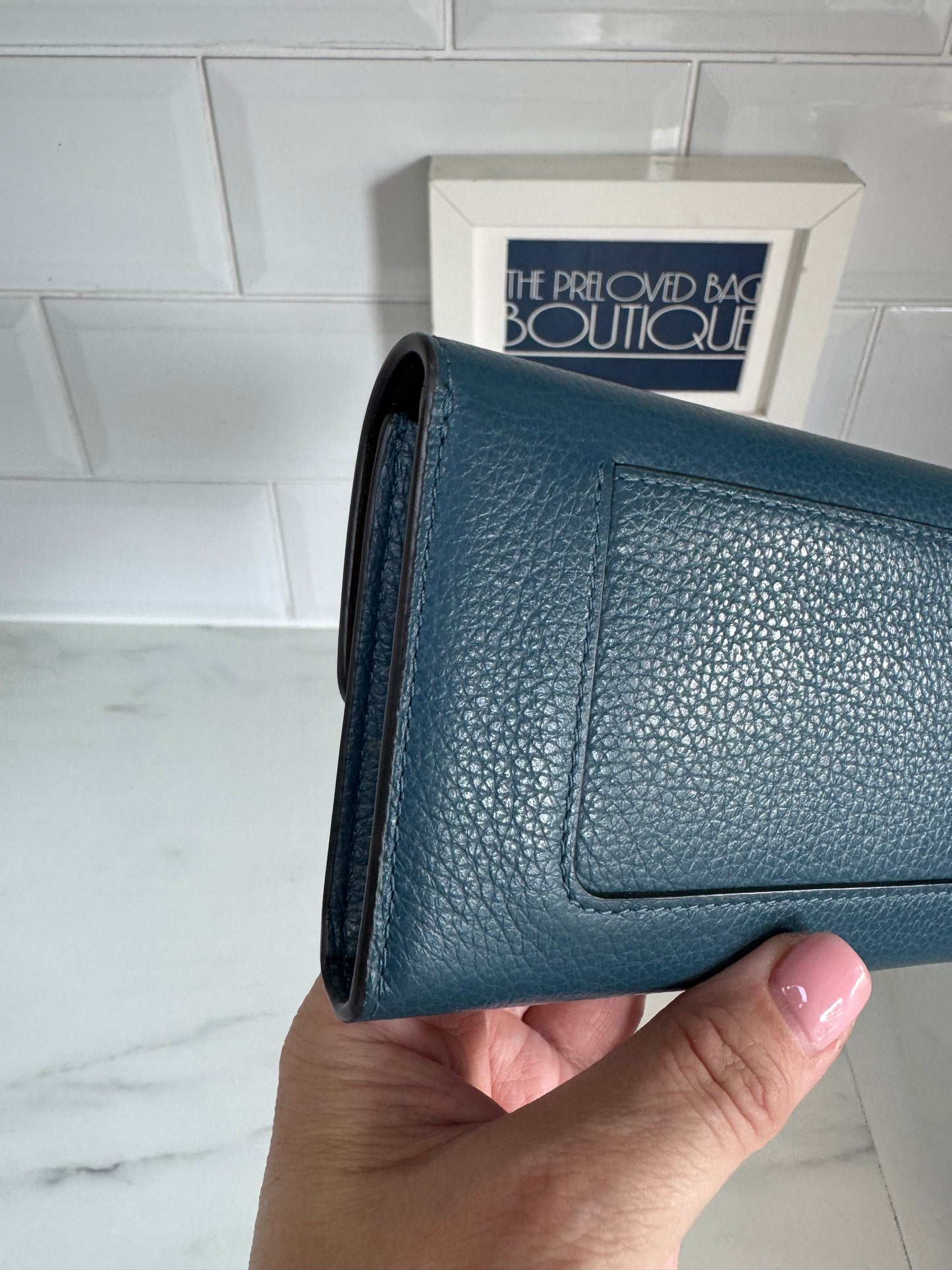 Mulberry Medium Darley Wallet - Deep Sea