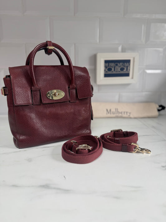Mulberry “Limited Edition” Mini Cara Delevigne Backpack - Oxblood NVT