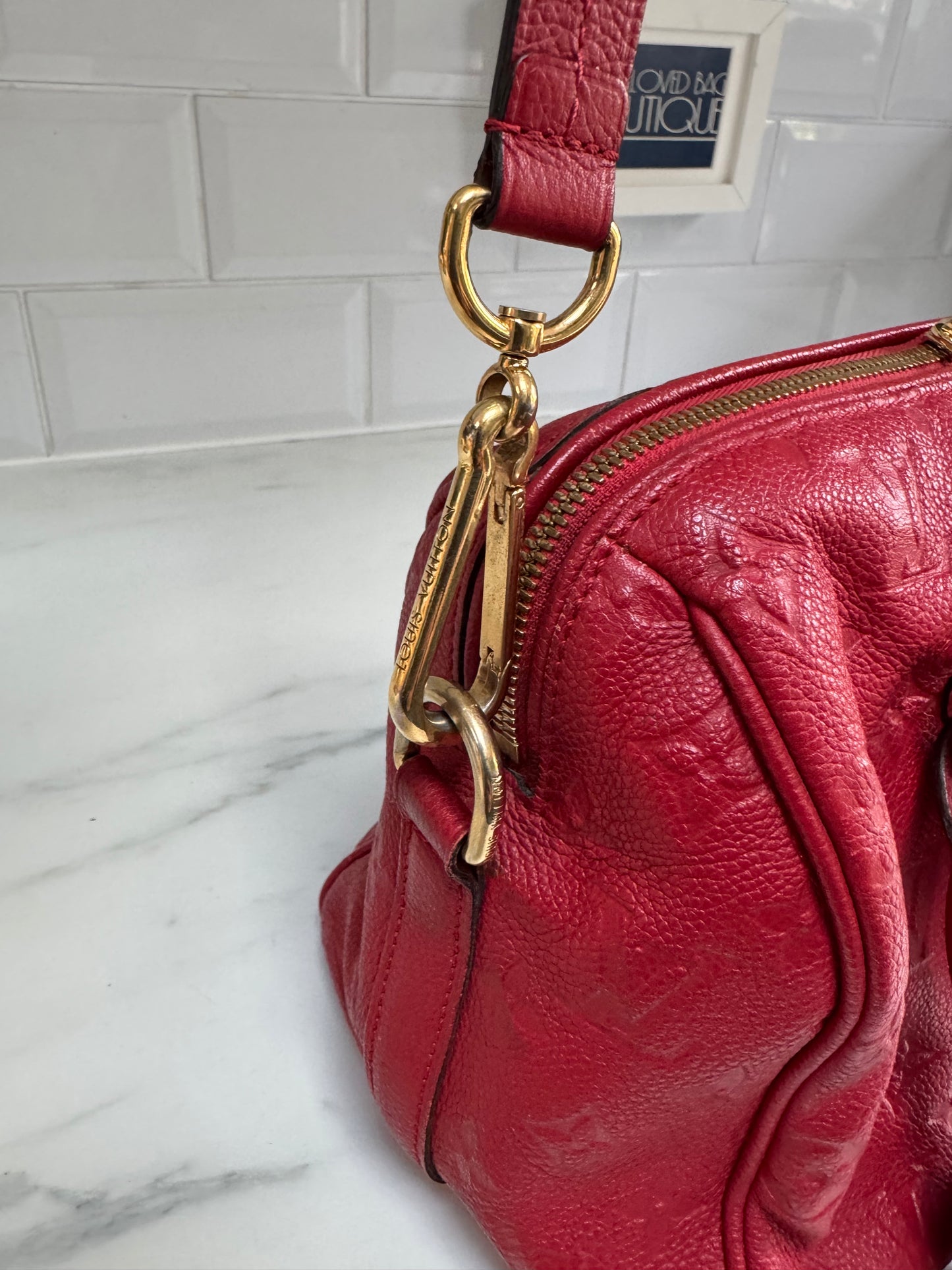 Louis Vuitton Speedy 25 Bandouliere - Red Emperiente