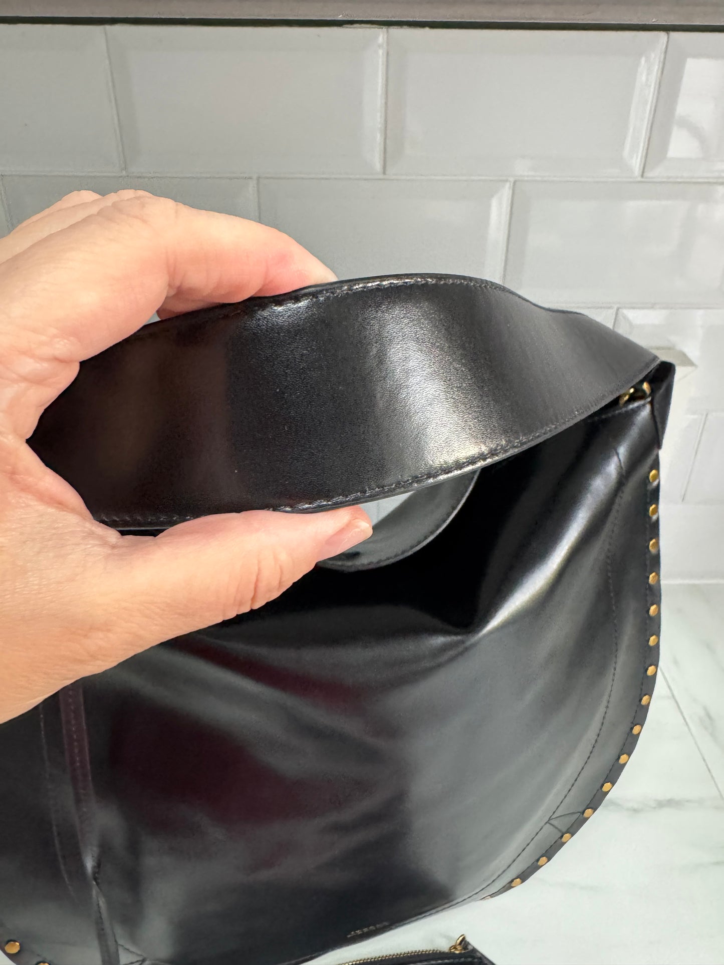 Isabel Marant Oskan Soft Hobo - Black