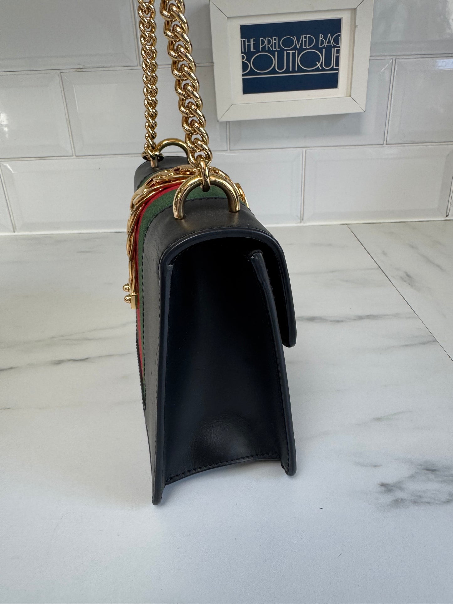Gucci Mini Sylvia Shoulder bag - Black, Green, Red and Gold