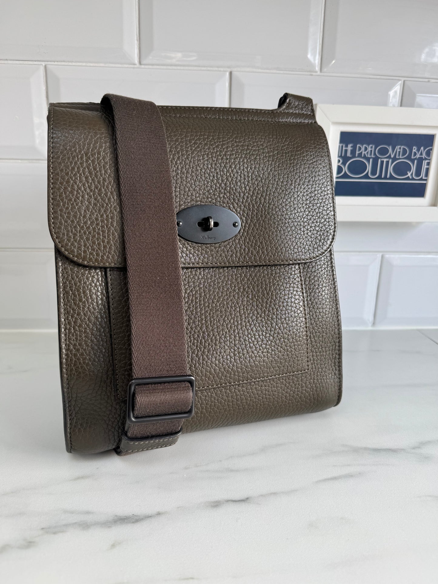 Mulberry Small Antony - Dark Palm