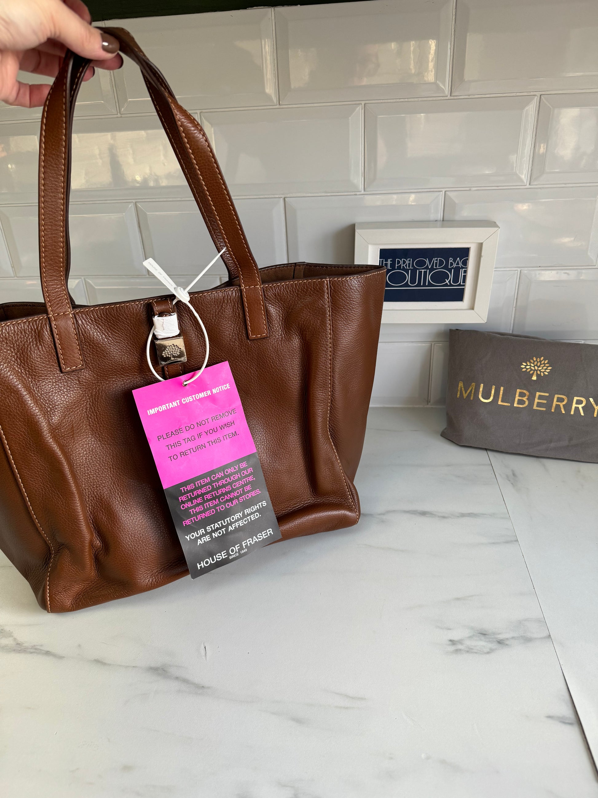 Mulberry Tessie Tote Oak The Preloved Bag Boutique