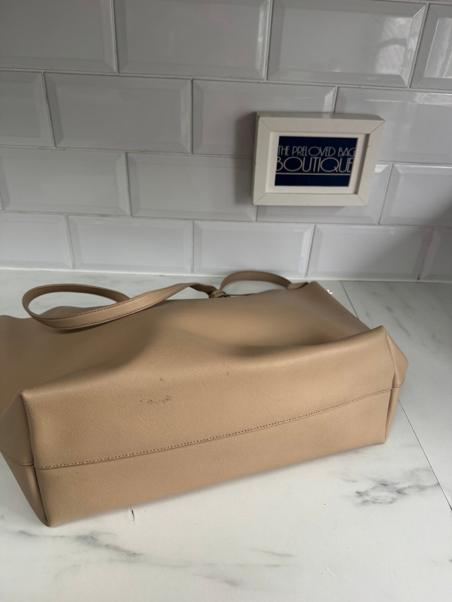 Saint Laurent East West Shopper Tote - Beige