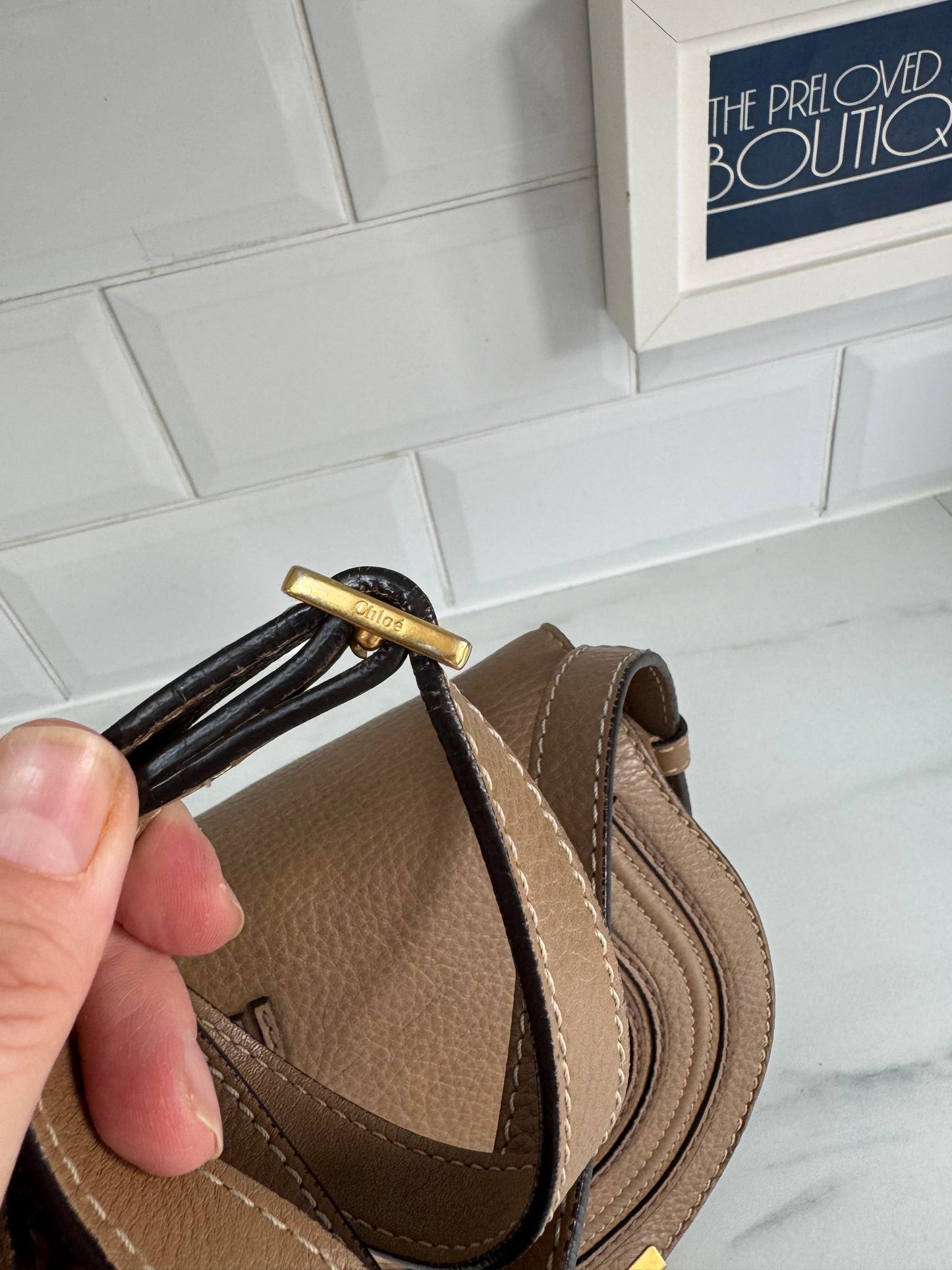 Chloé Small Marcie Satchel- Nut