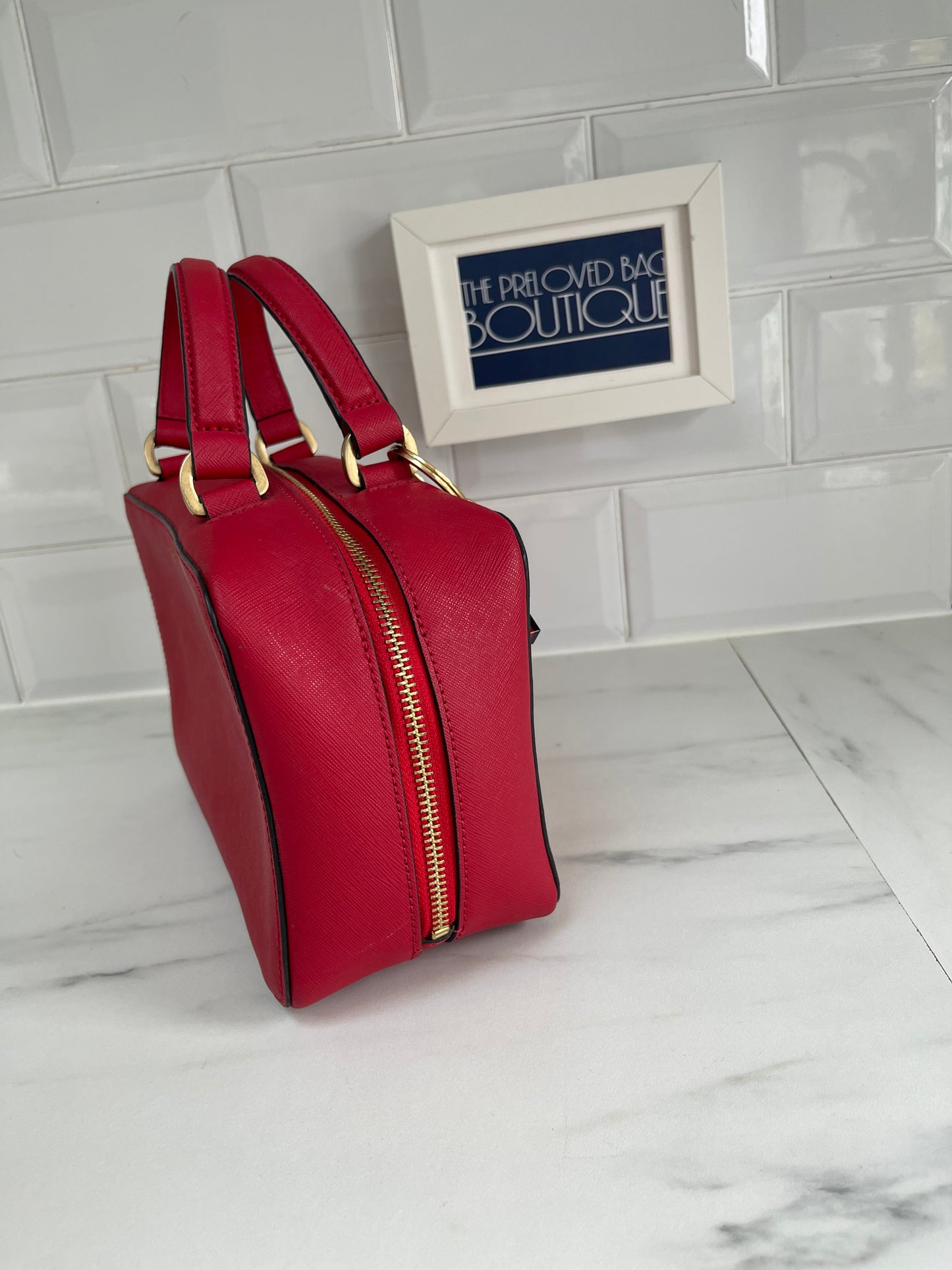 Lulu Guinness Top handle boxy bag - Red