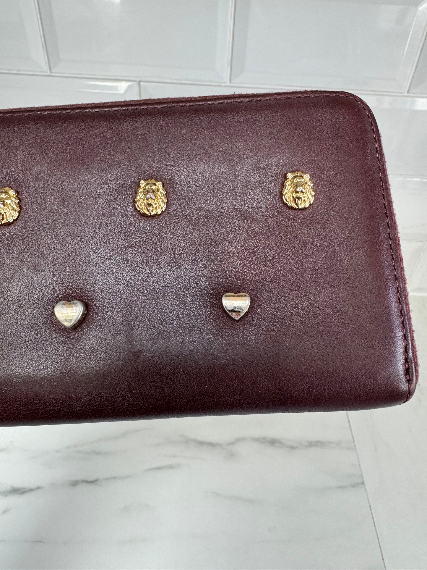 Mulberry Cara Rivet Long Continental Wallet - Oxblood