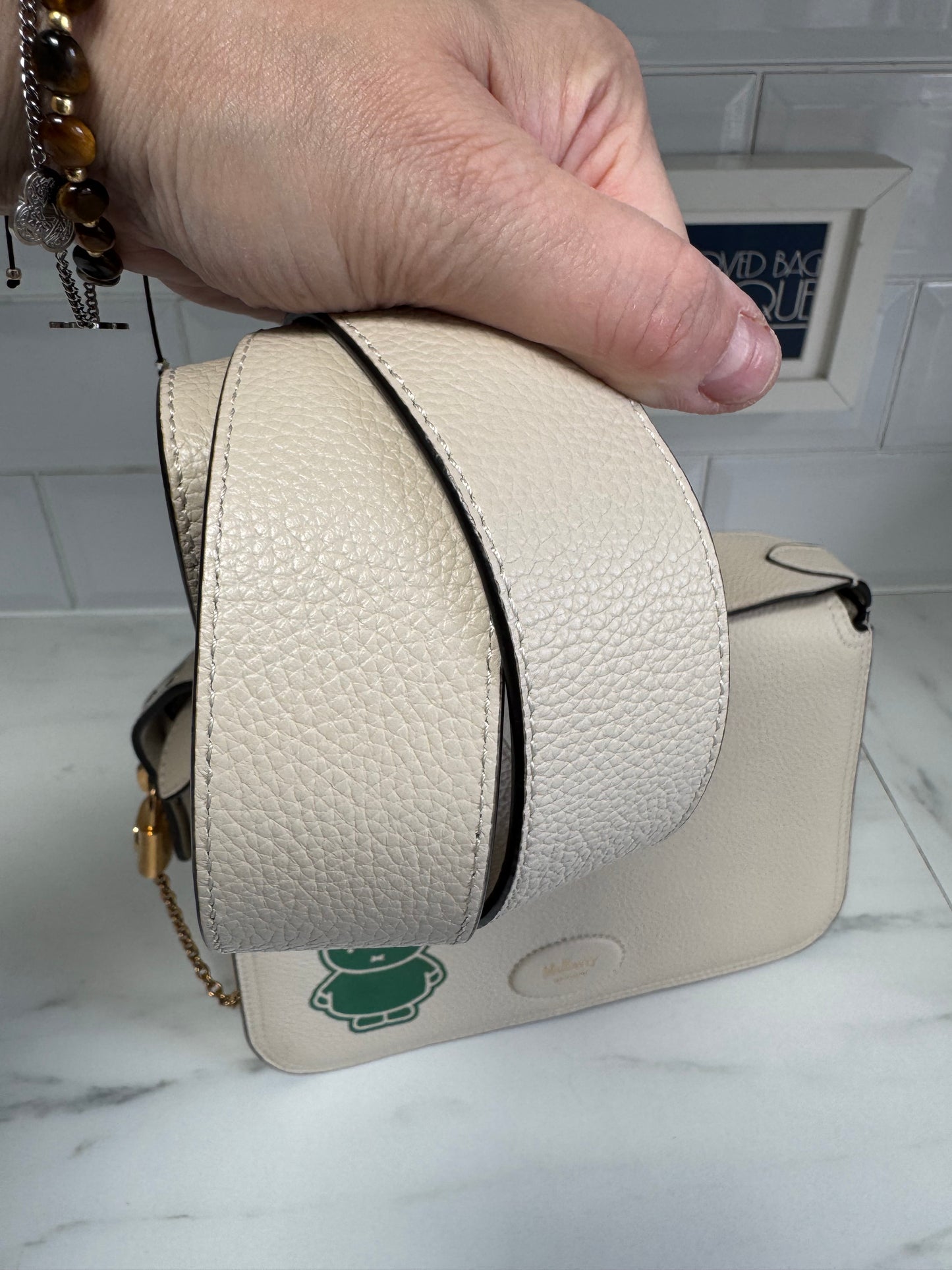 Mulberry Limited Edition “Miffy” Billie Shoulder Bag - Chalk & Green
