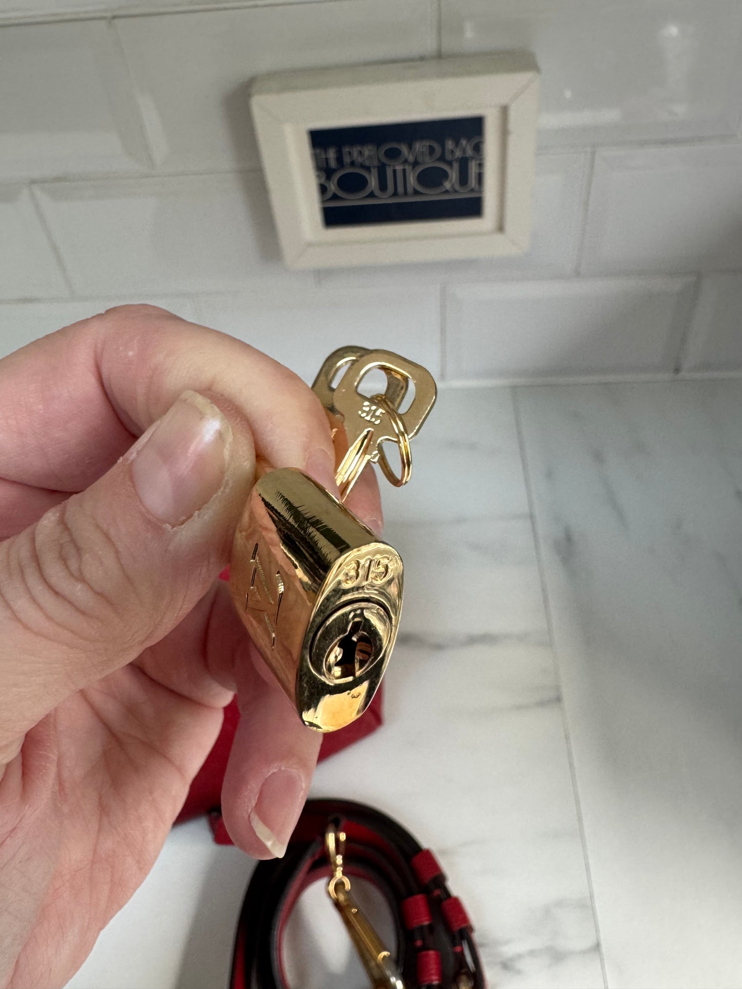 Louis Vuitton Speedy 25 Bandouliere - Red Emperiente