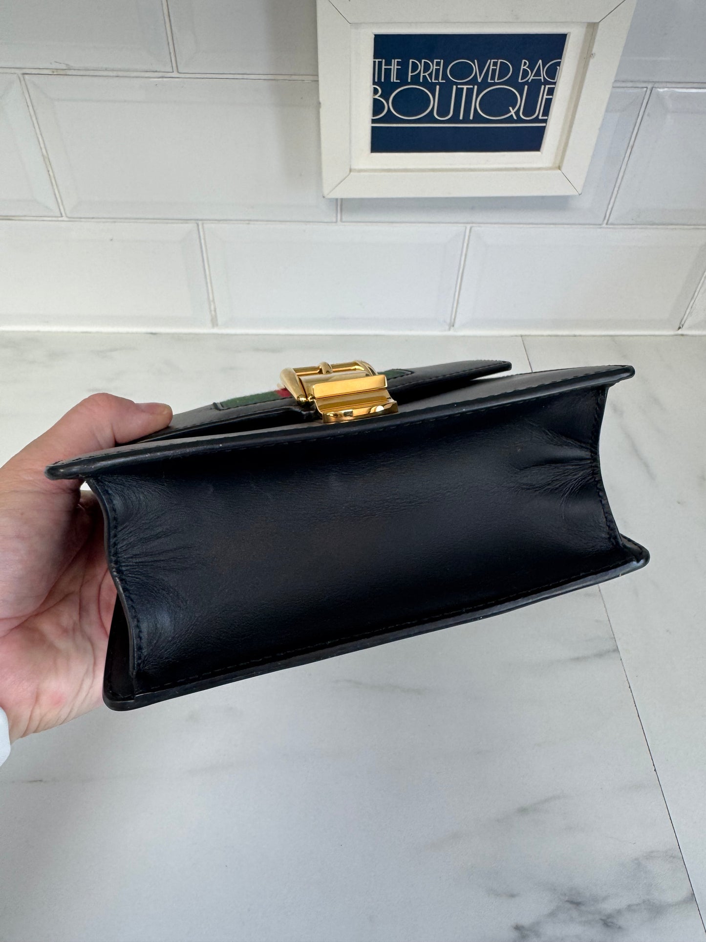 Gucci Mini Sylvia Shoulder bag - Black, Green, Red and Gold