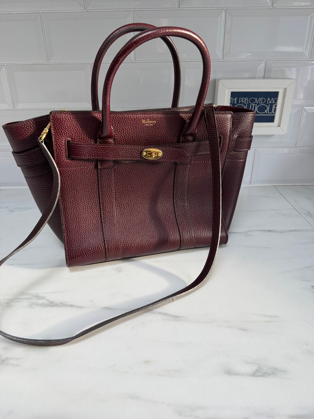 Mulberry Small Zipped Bayswater - Oxblood