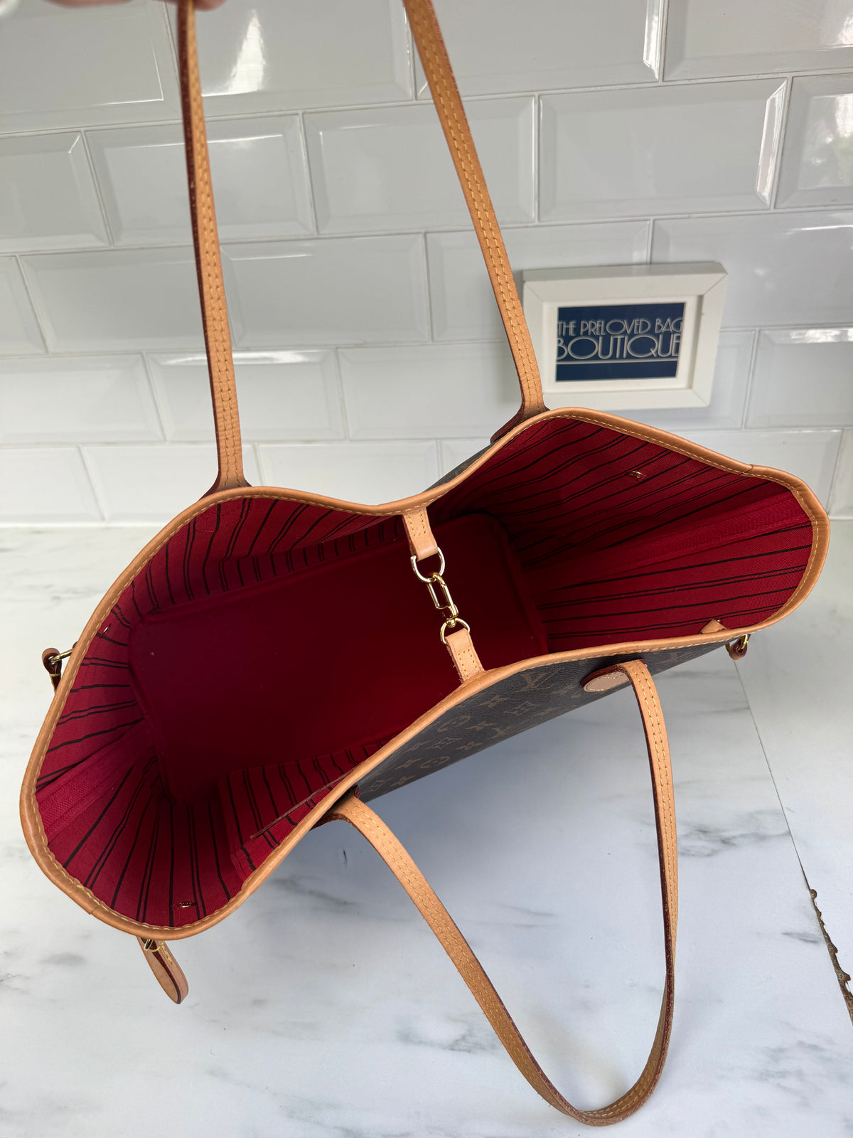 Louis Vuitton MM Neverfull & Pouch- Monogram Cerises